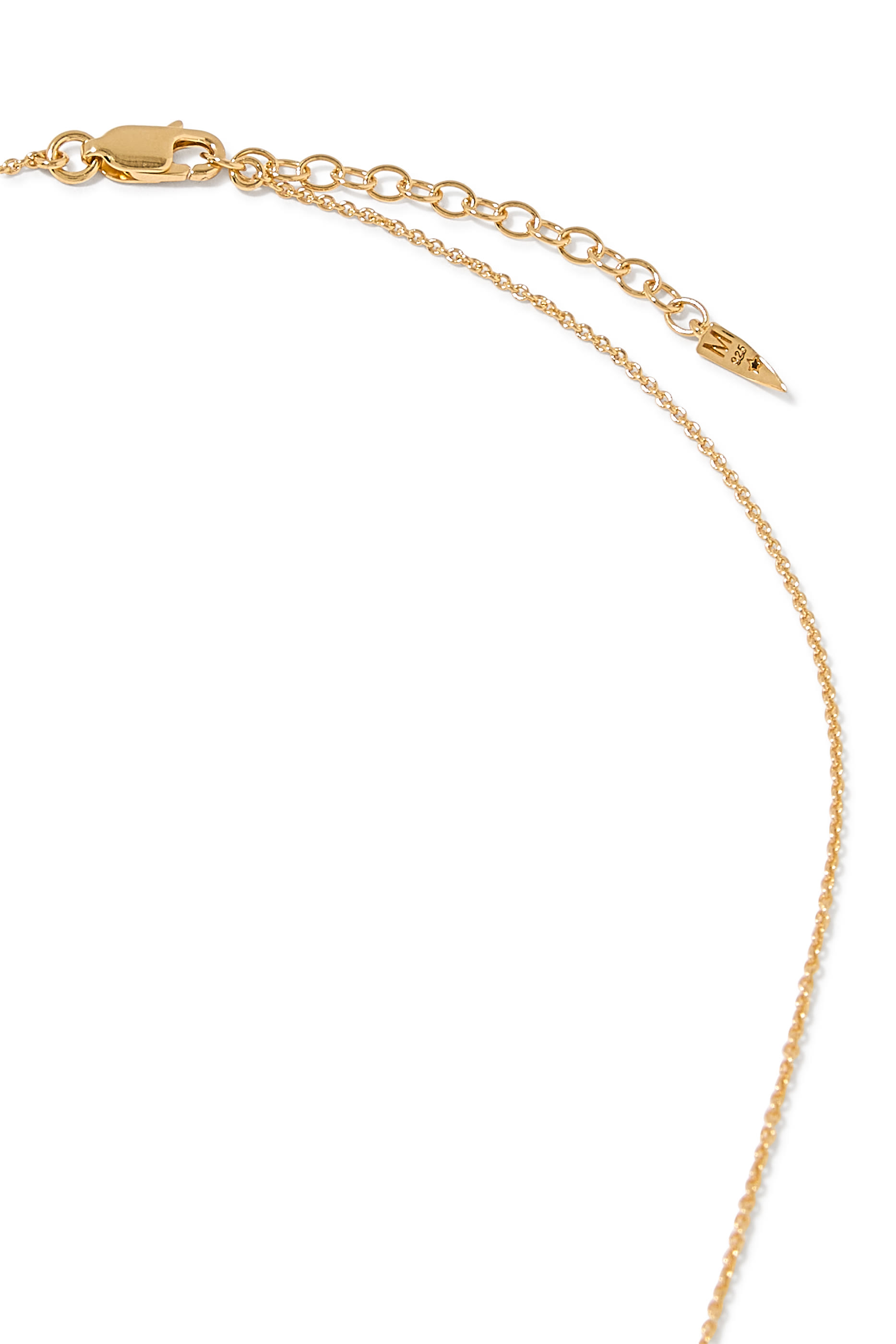 Curly Molten Mini Initial Necklace - S, 18ct Recycled Gold Vermeil on Recycled Sterling Silver