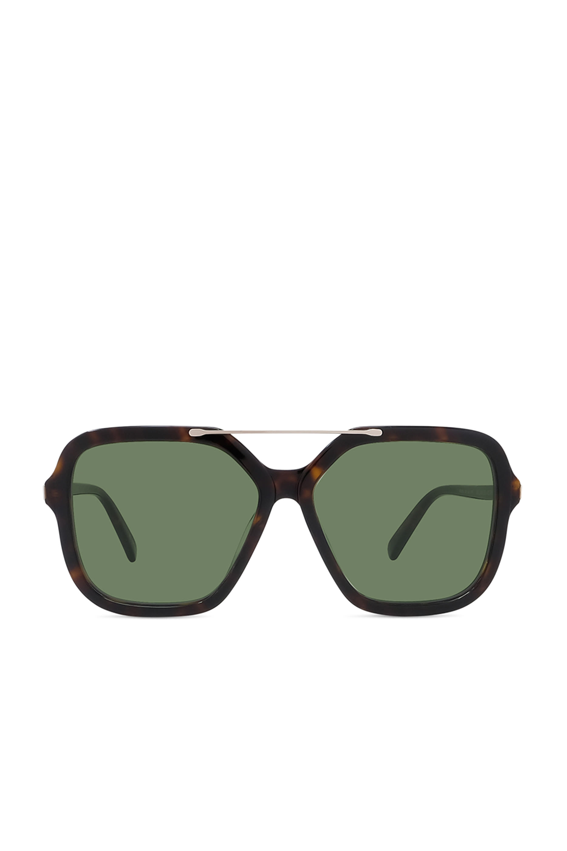 Oversized Square Metal Bar Sunglasses