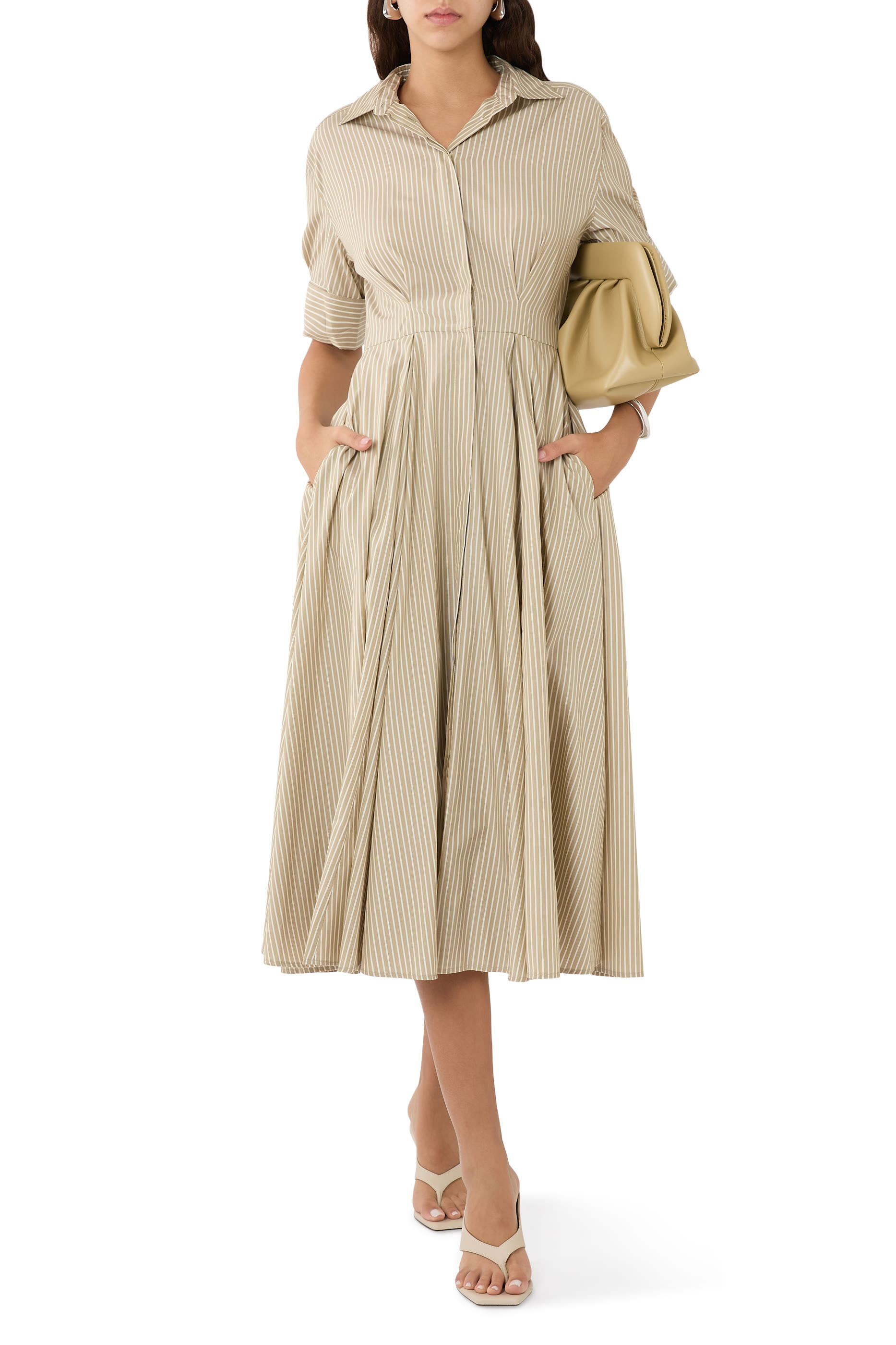  Aiden Stripe Poplin Dress 