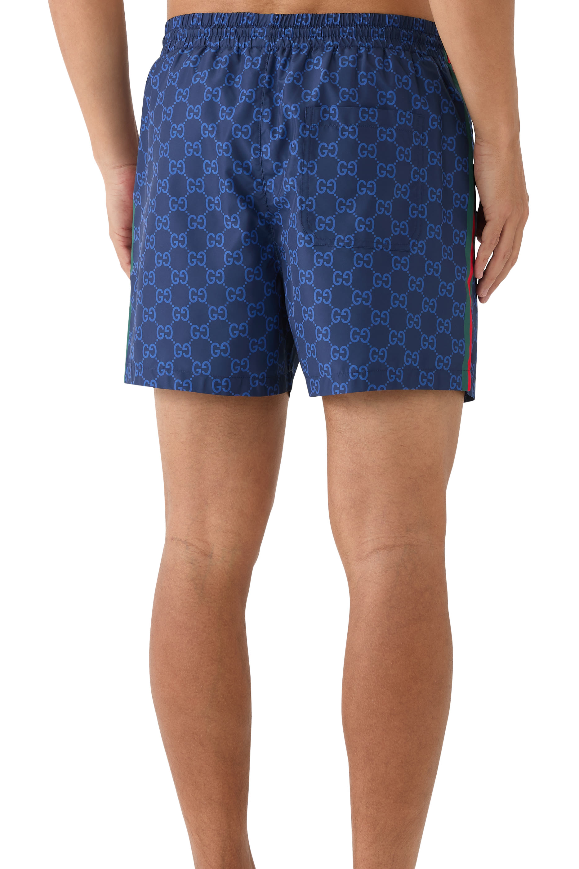 Printed Poplin Tech Swim Shorts