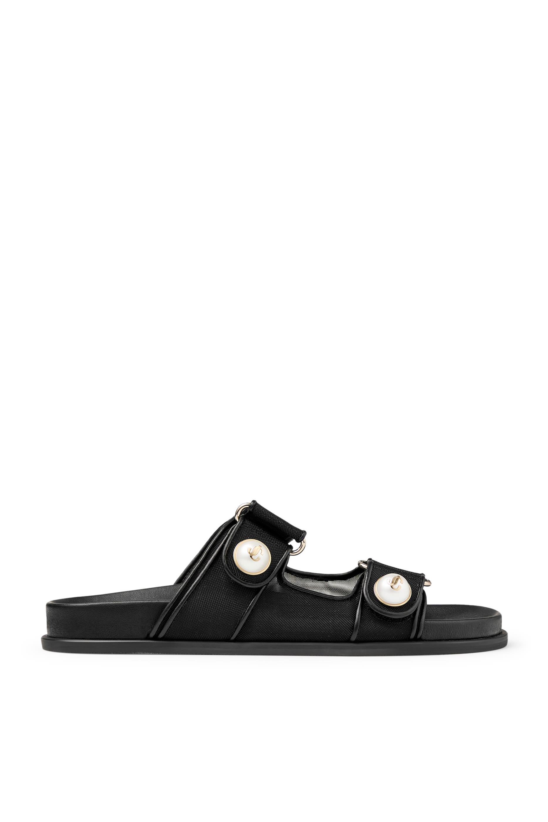 Fayence Pearl Embellishment Sandals