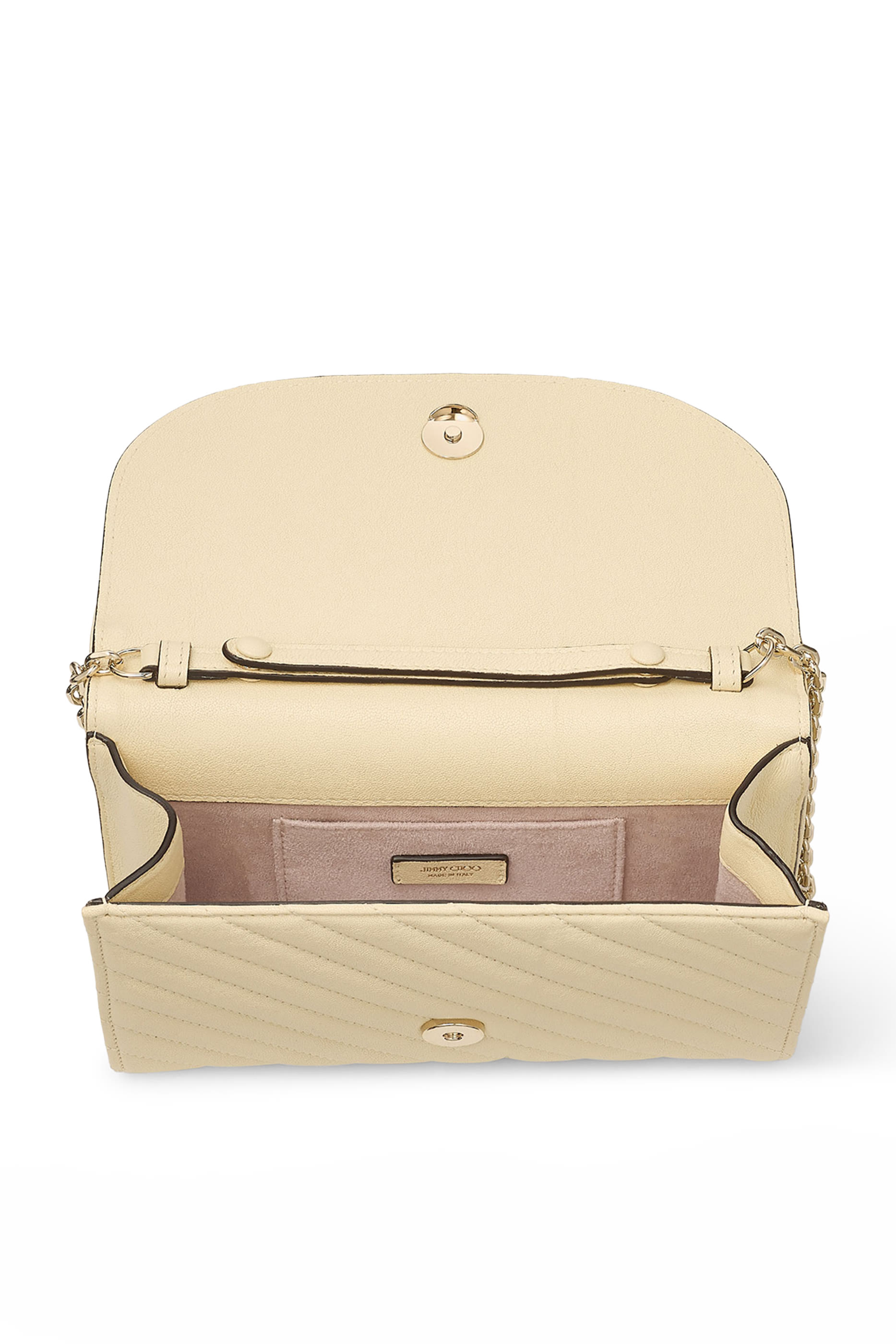  Curve Leather Clutch with Chain 