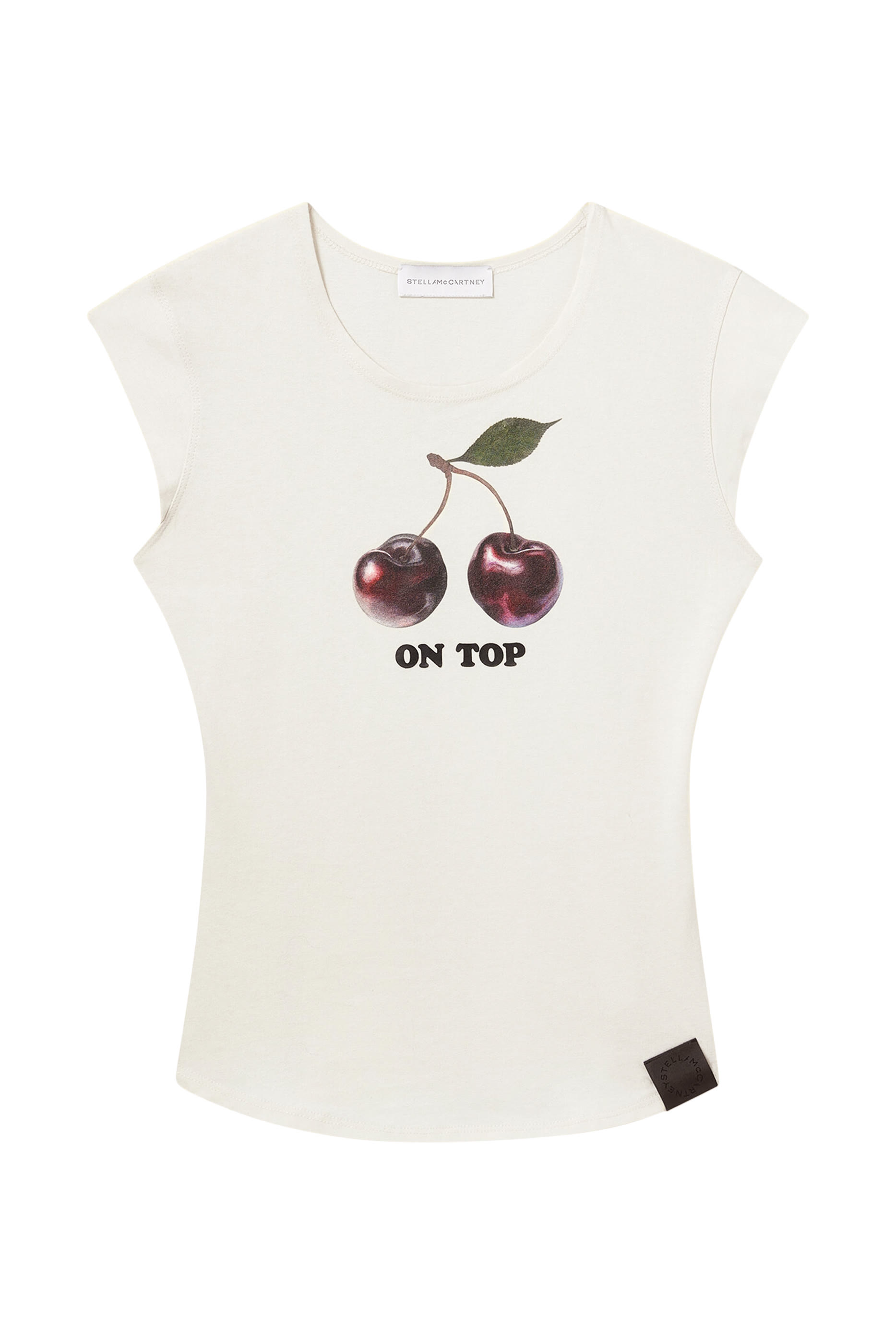 Cherry Print Sleeveless T-Shirt