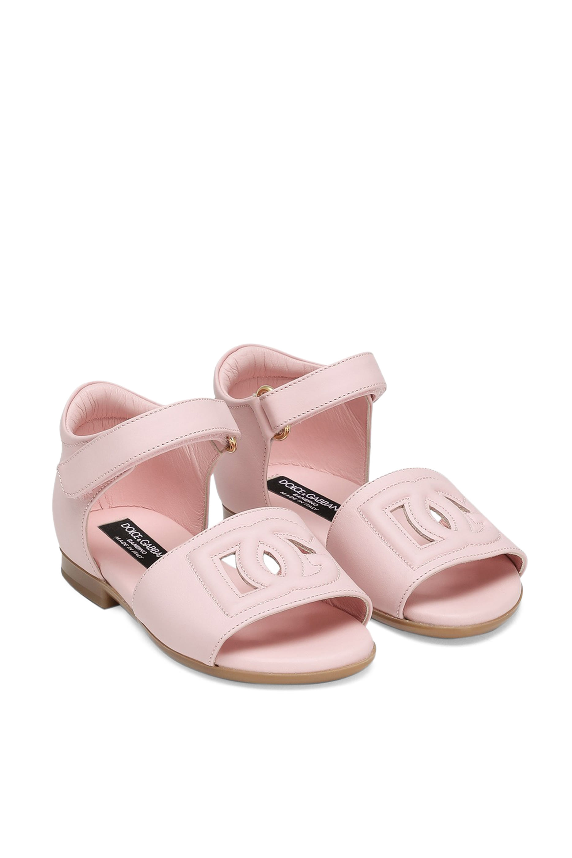 Kids DG Logo Calfskin Sandals
