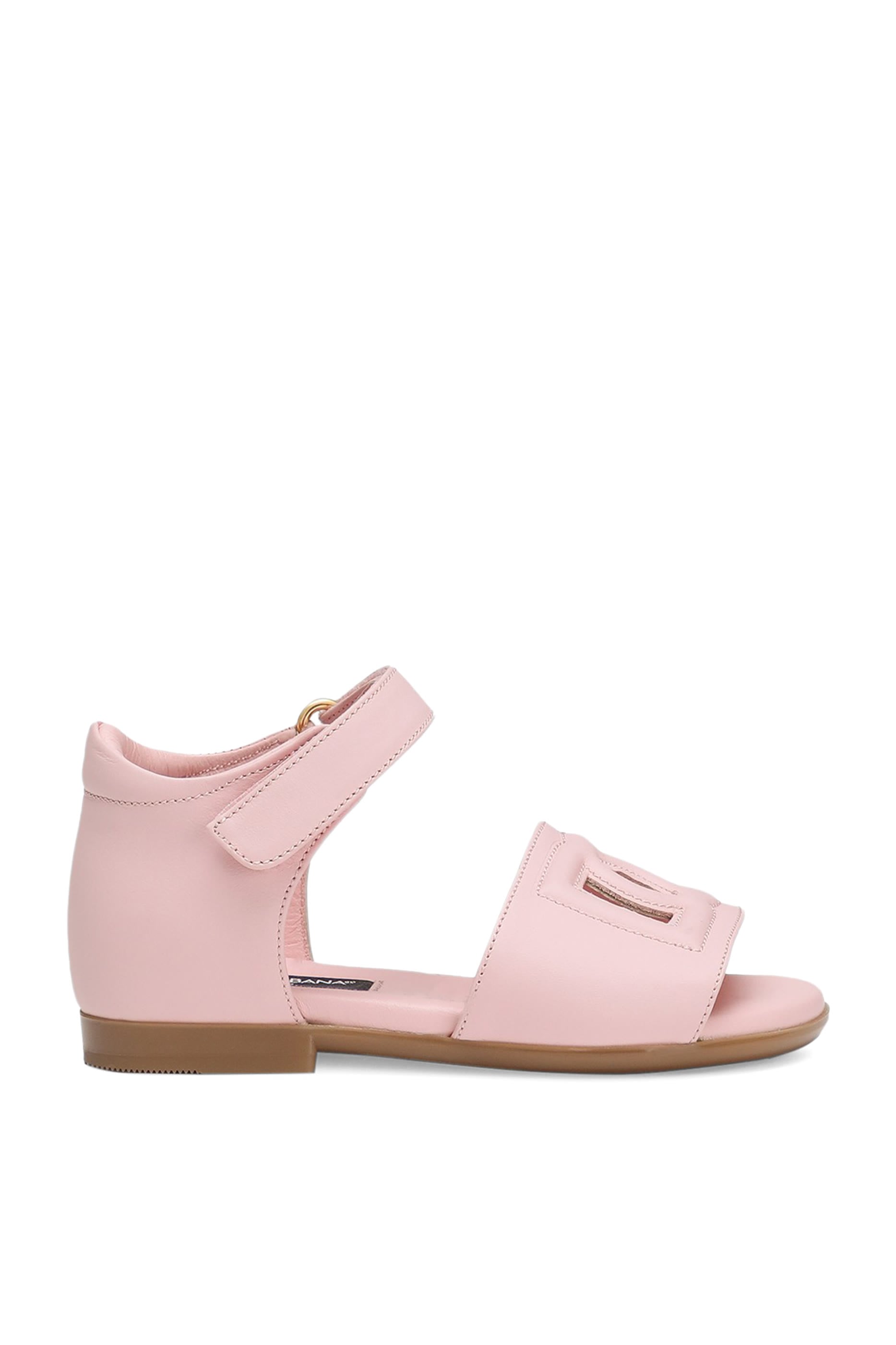 Kids DG Logo Calfskin Sandals