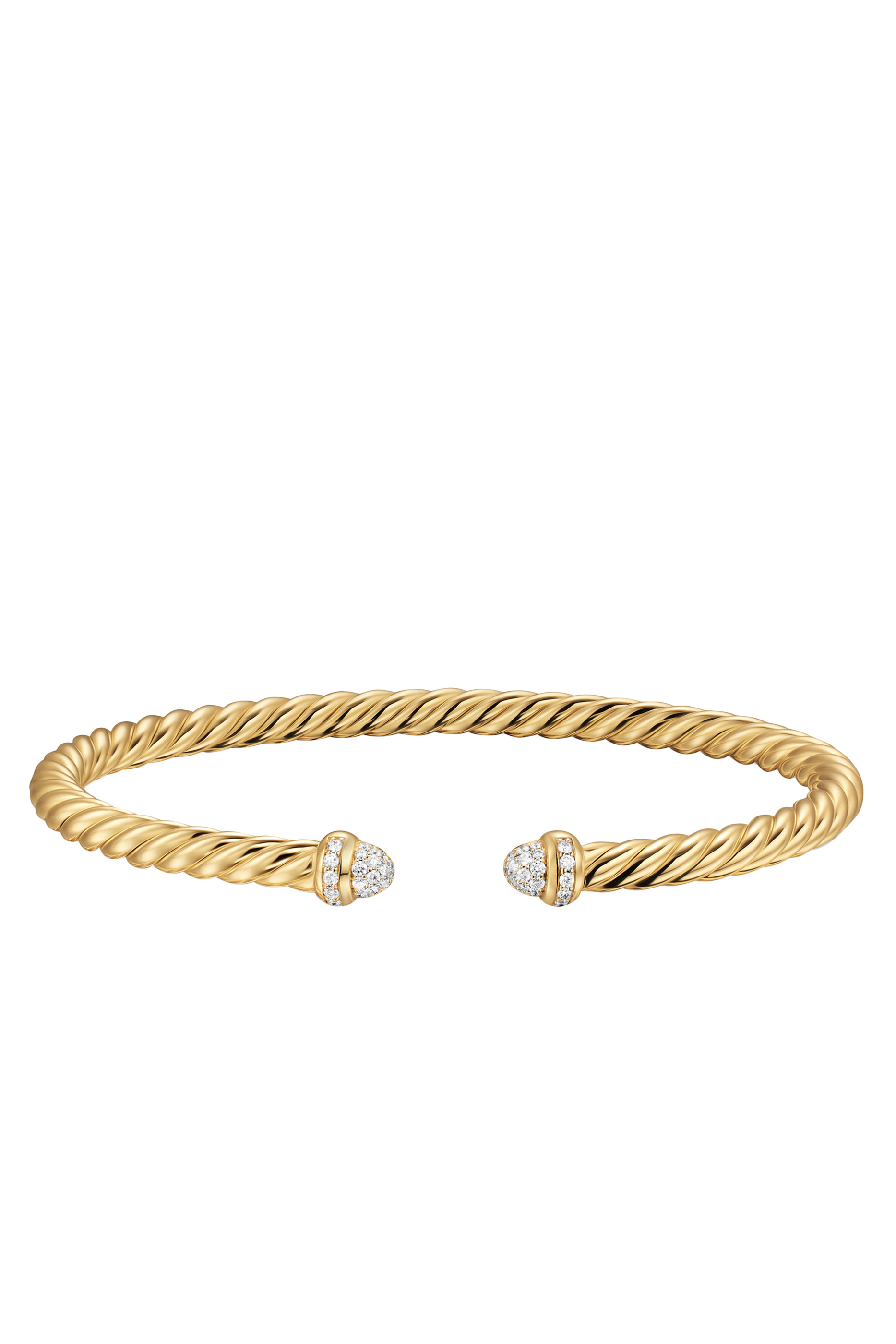 Cable Flex Bracelet, 18K Yellow Gold with Diamonds 