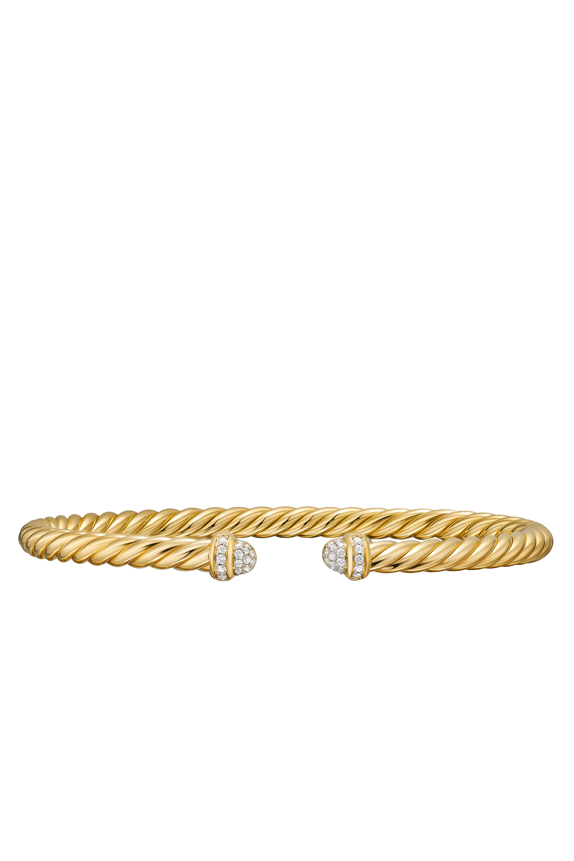Cable Flex Bracelet, 18K Yellow Gold with Diamonds 