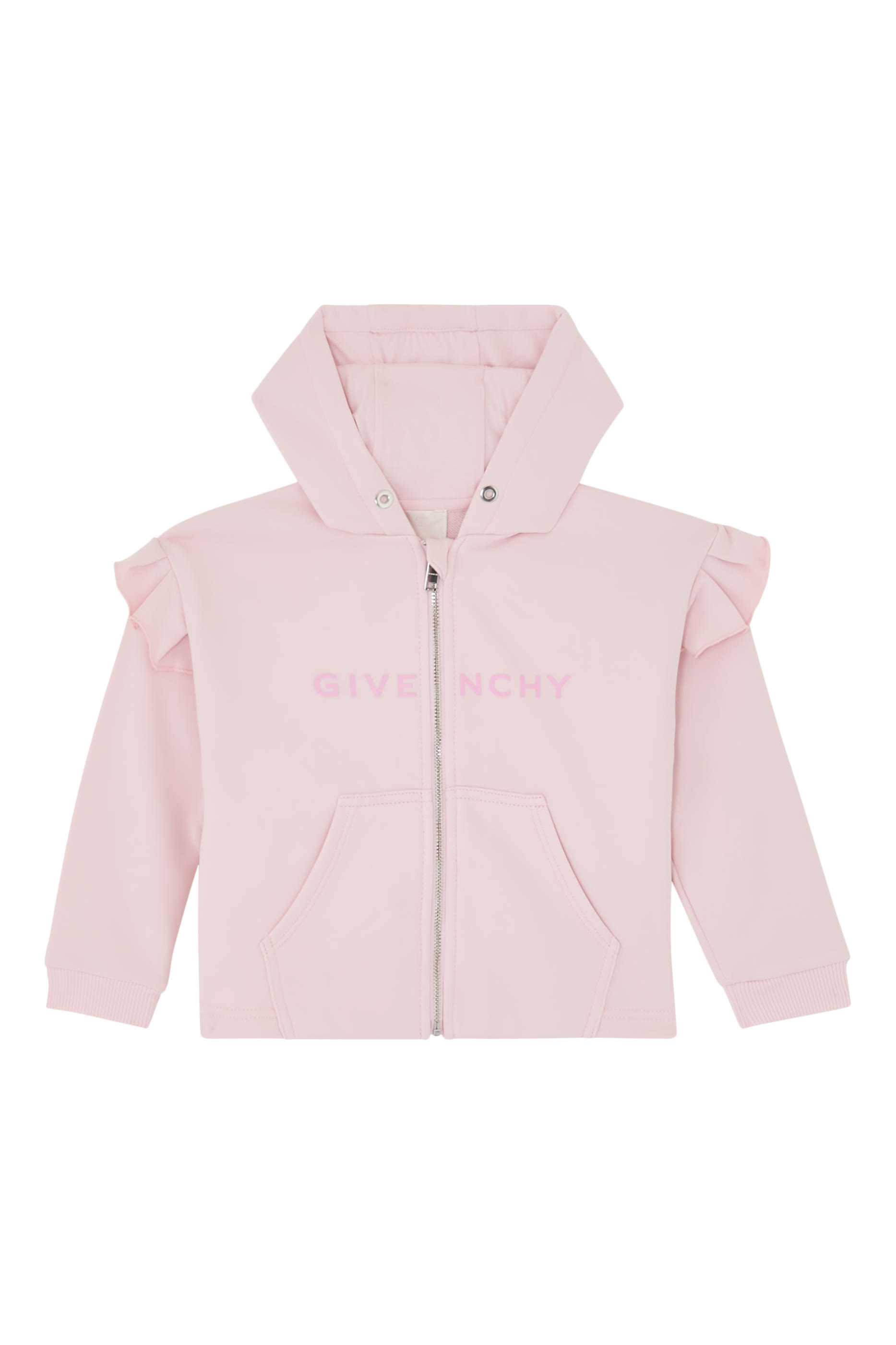 Kids Ruffled Zip-Up Hoodie