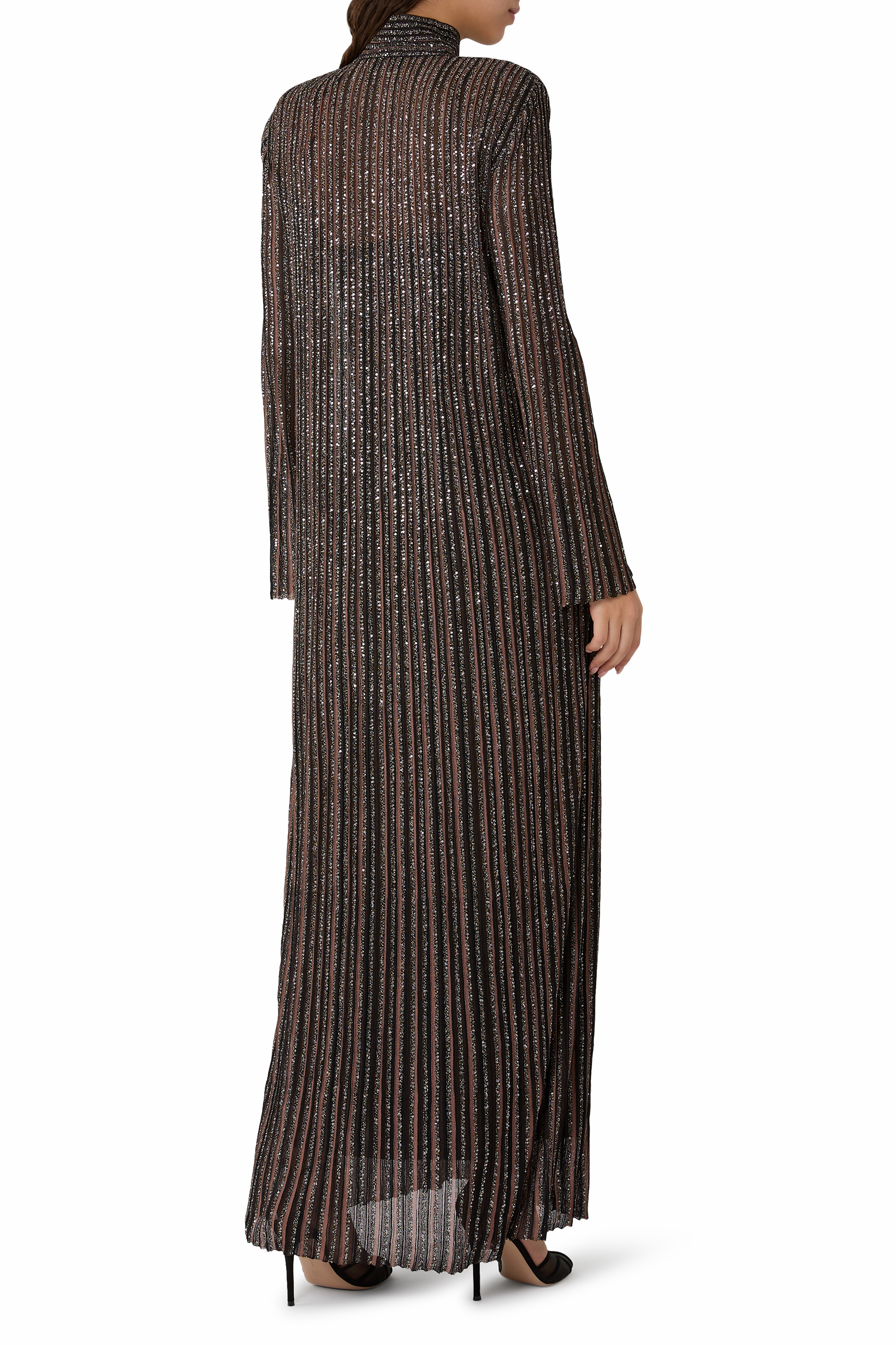  Partialized Sequinned Knit Dress 