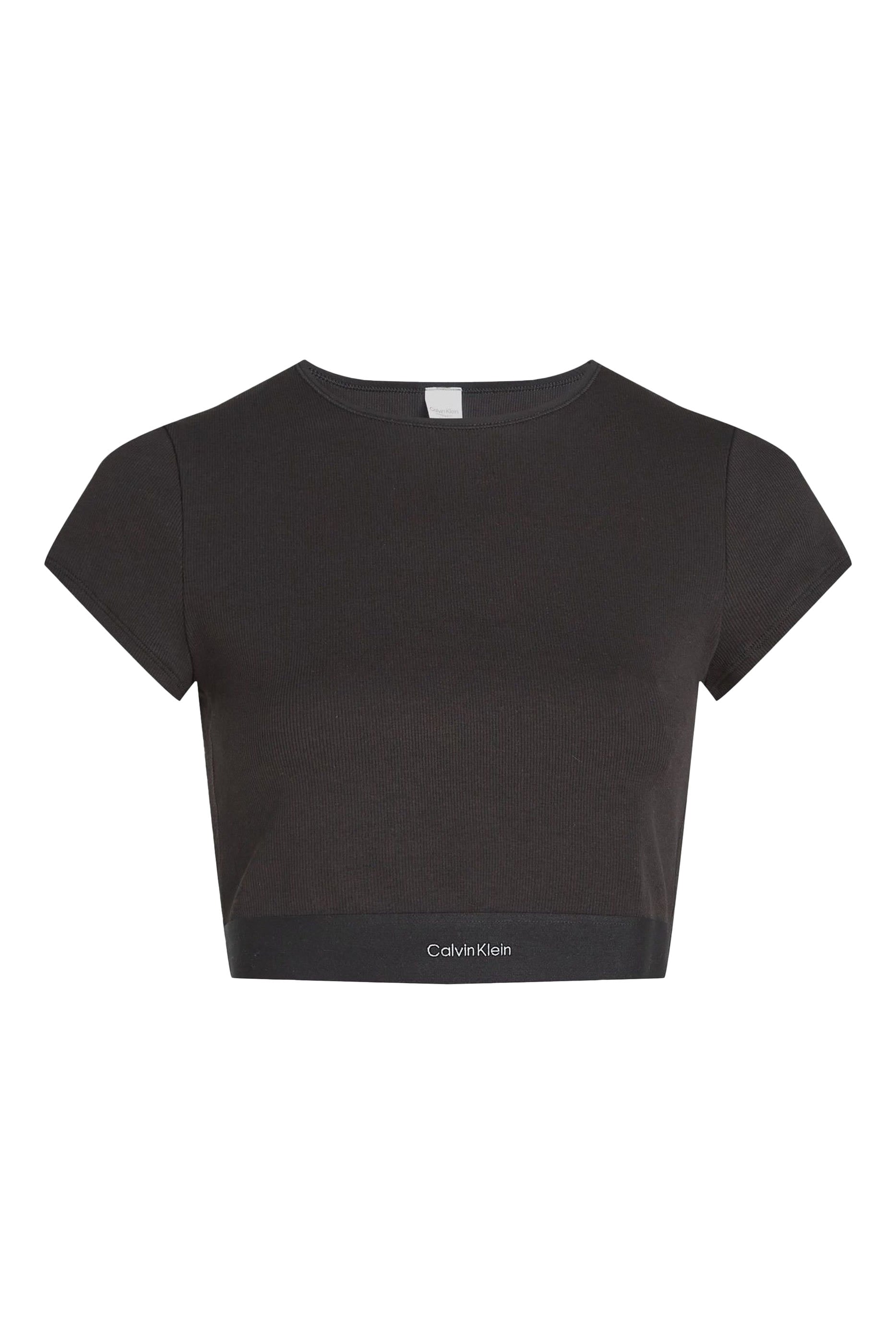 Cropped Lounge T-shirt - Cotton Stretch Rib