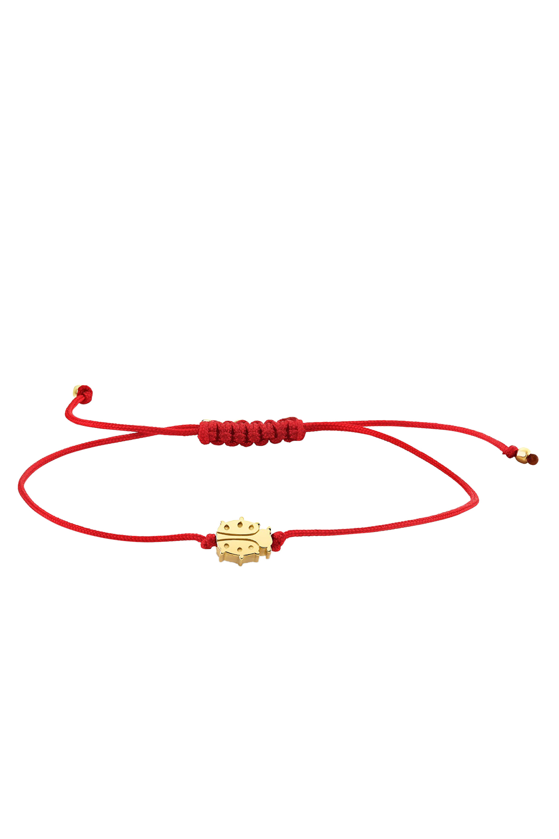 Kids Tiny Ladybug Bead Cord Bracelet