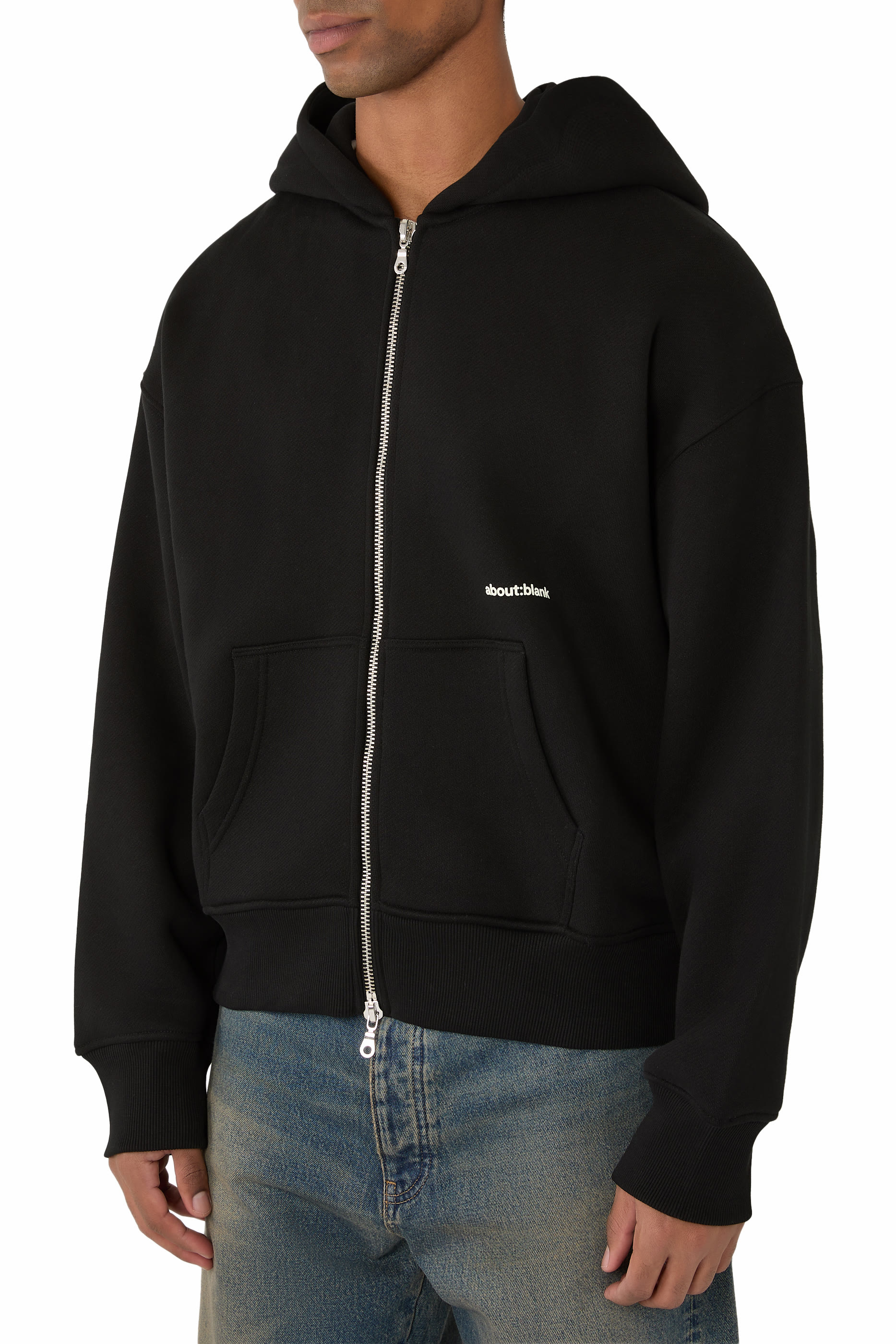 Logo Box Zip Hoodie