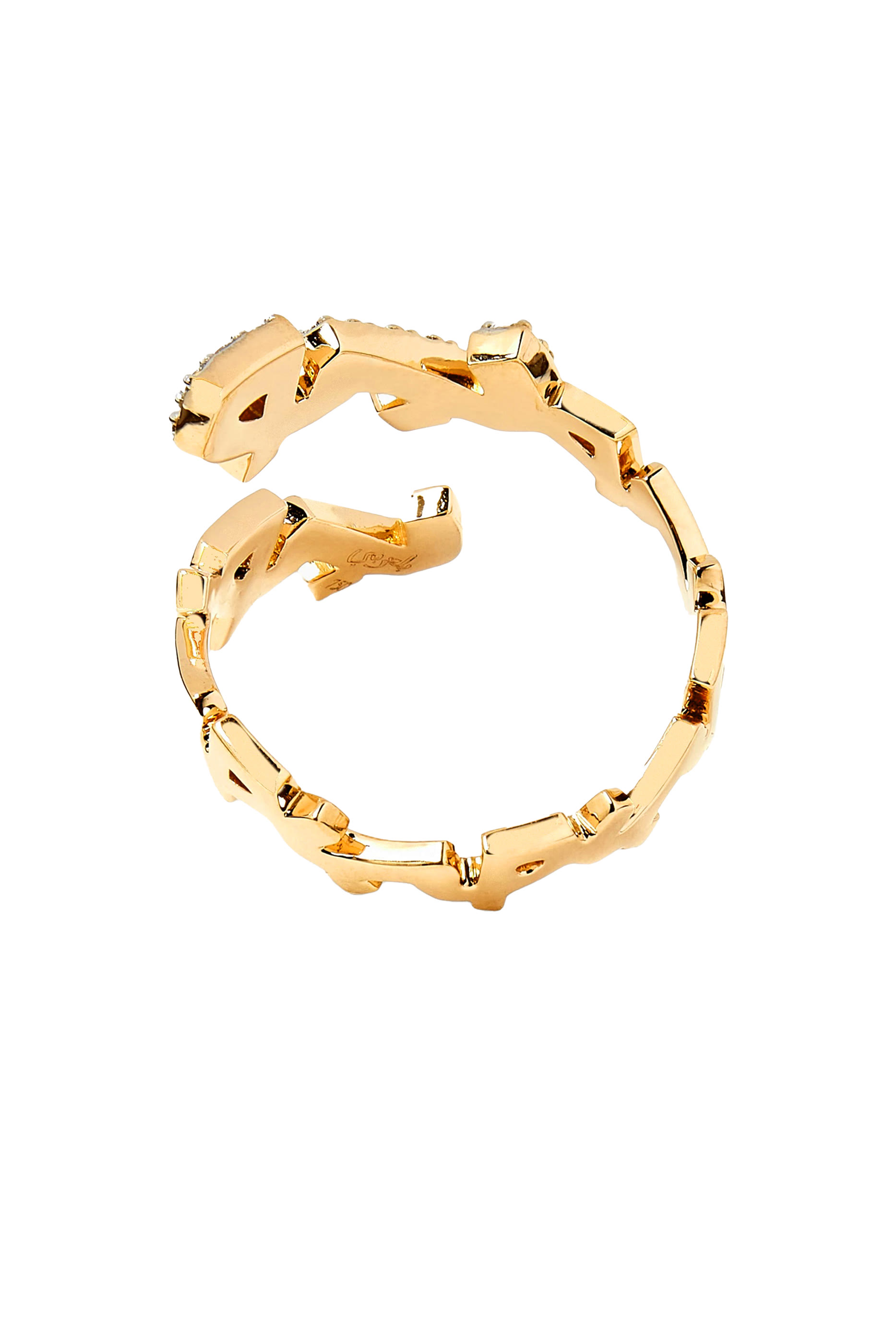 Hobb — "Love" Ring, 18K Yellow Gold &  Diamonds