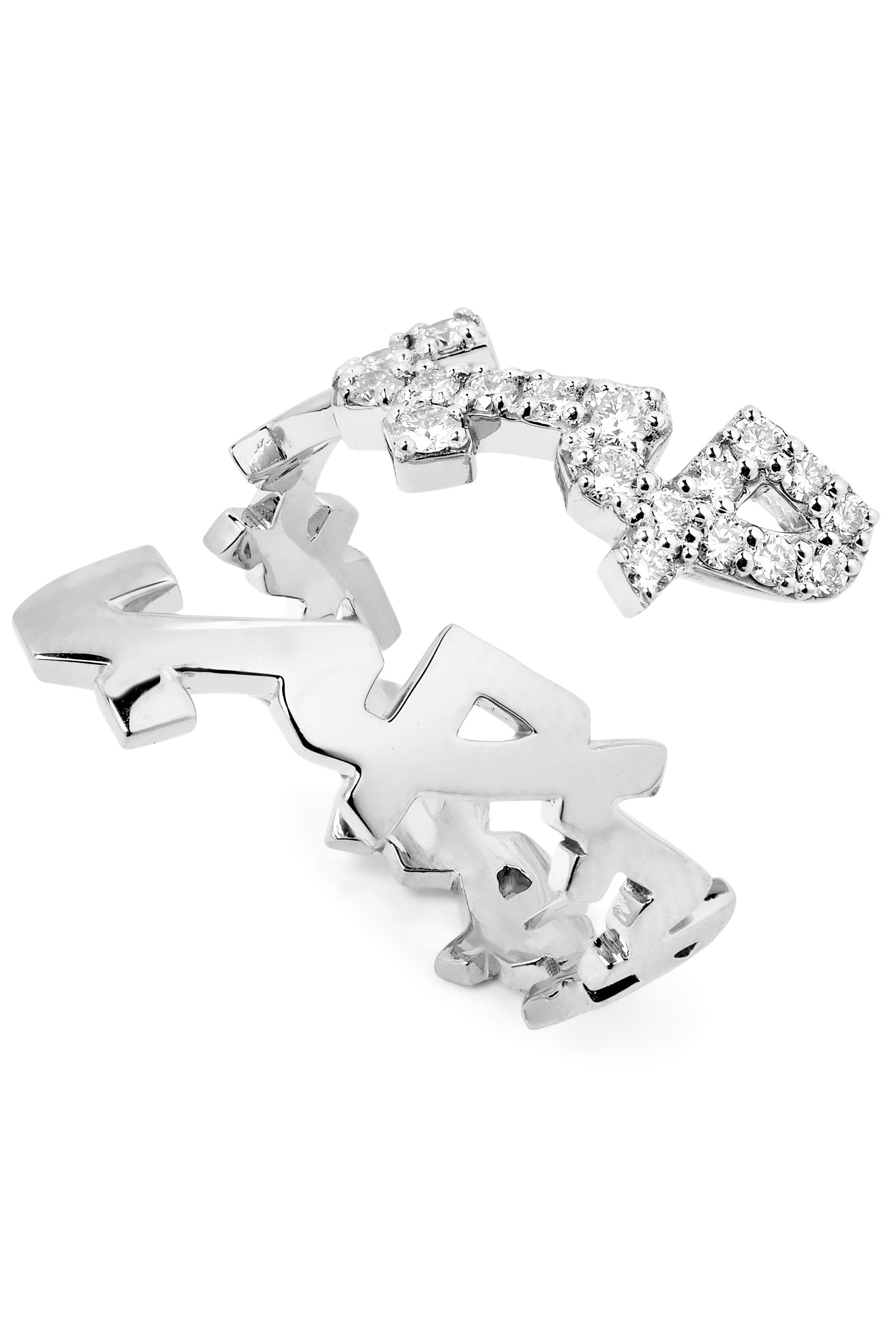 Hobb — "Love" Ring, 18K White Gold &  Diamonds