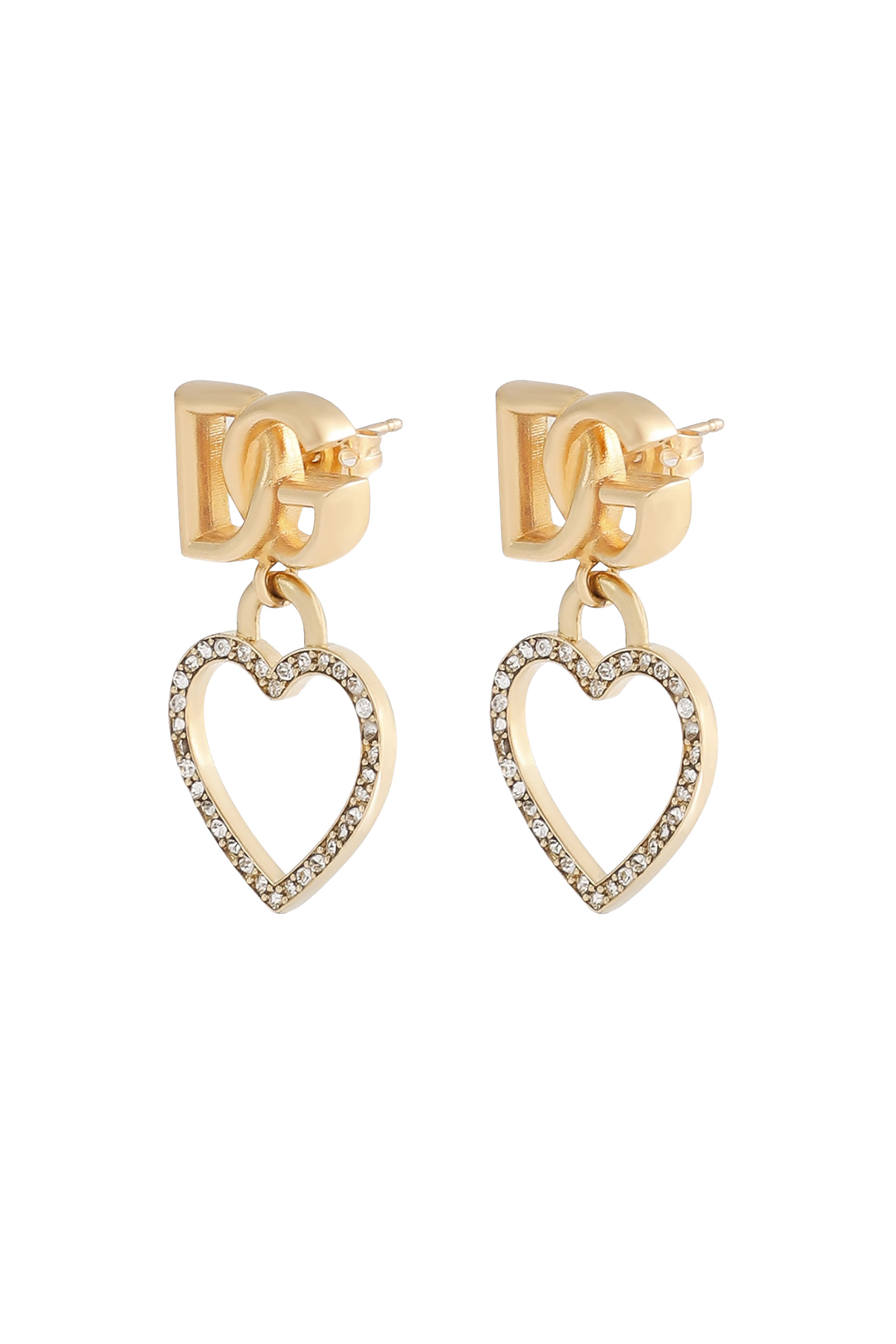 Heart Logo Drop Earrings 