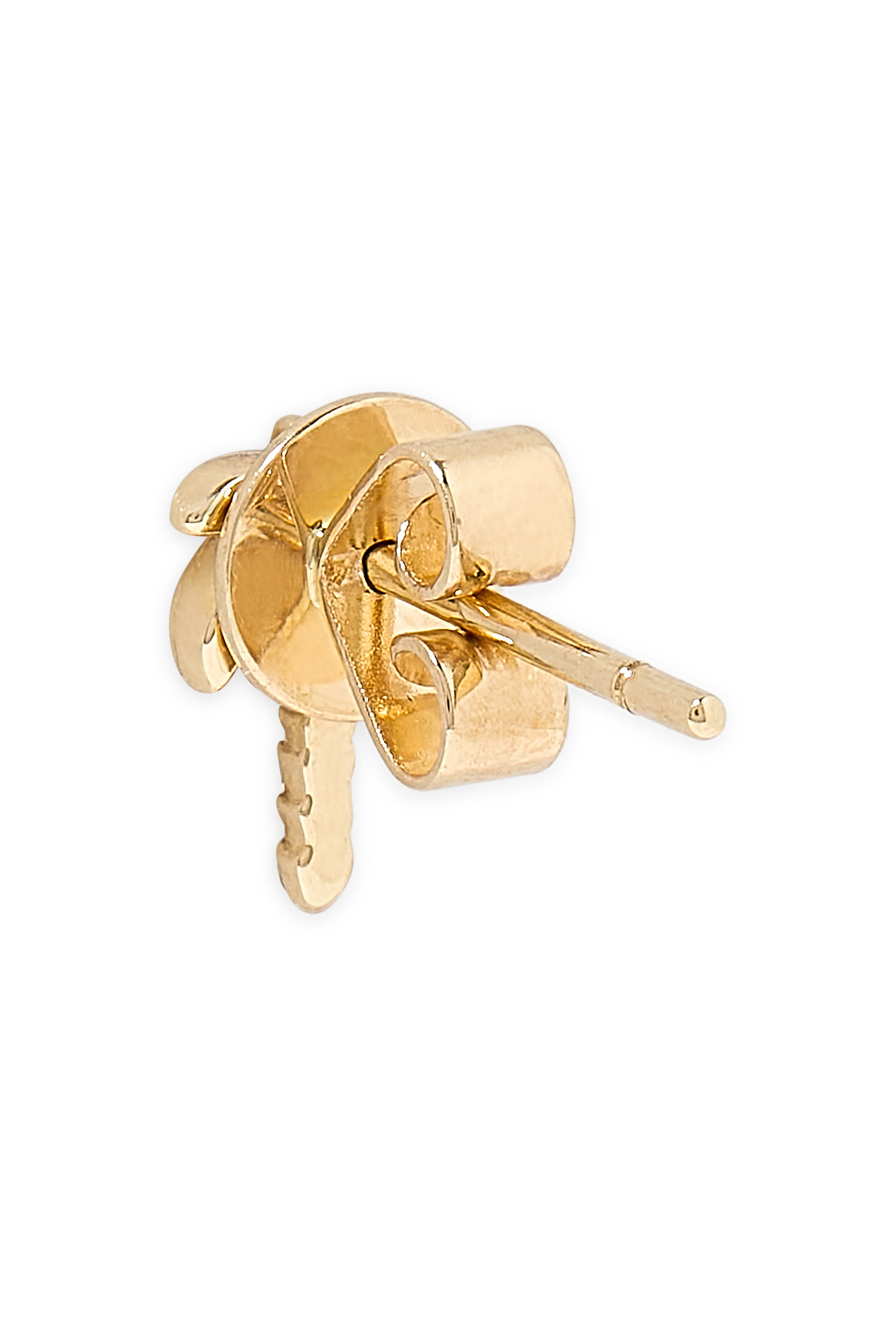 Diamond Palm Tree Studs, 18K Yellow Gold & Diamonds