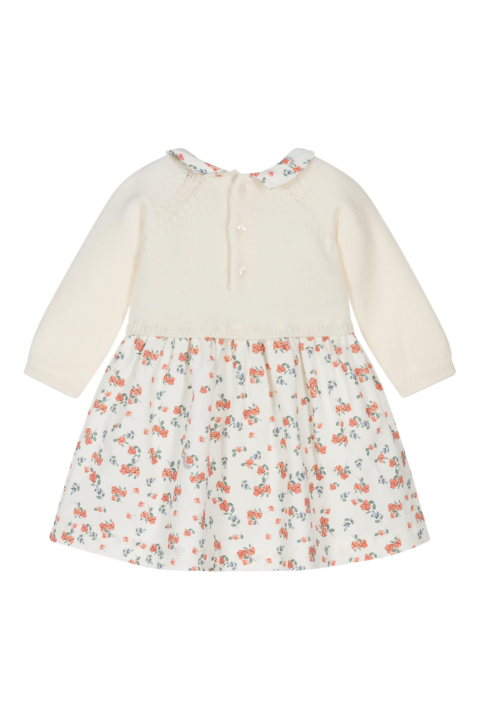 Kids Shaved Knit & Velvet Dress
