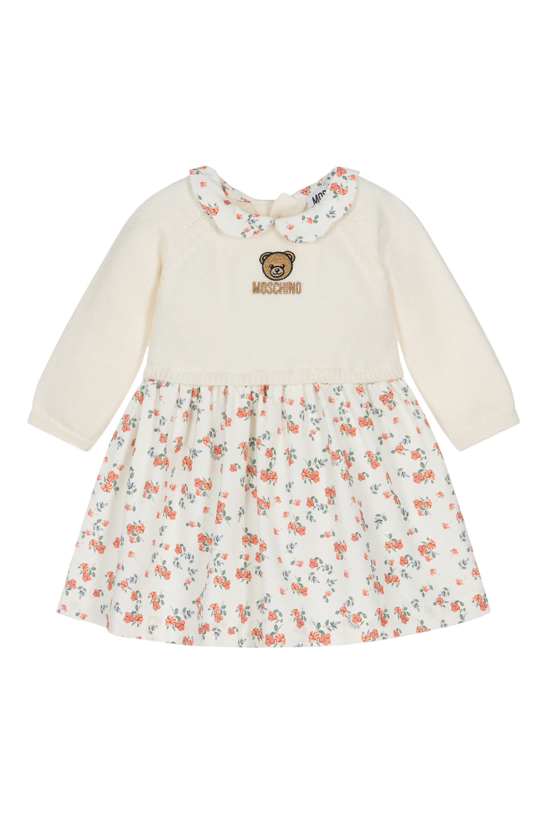 Kids Shaved Knit & Velvet Dress