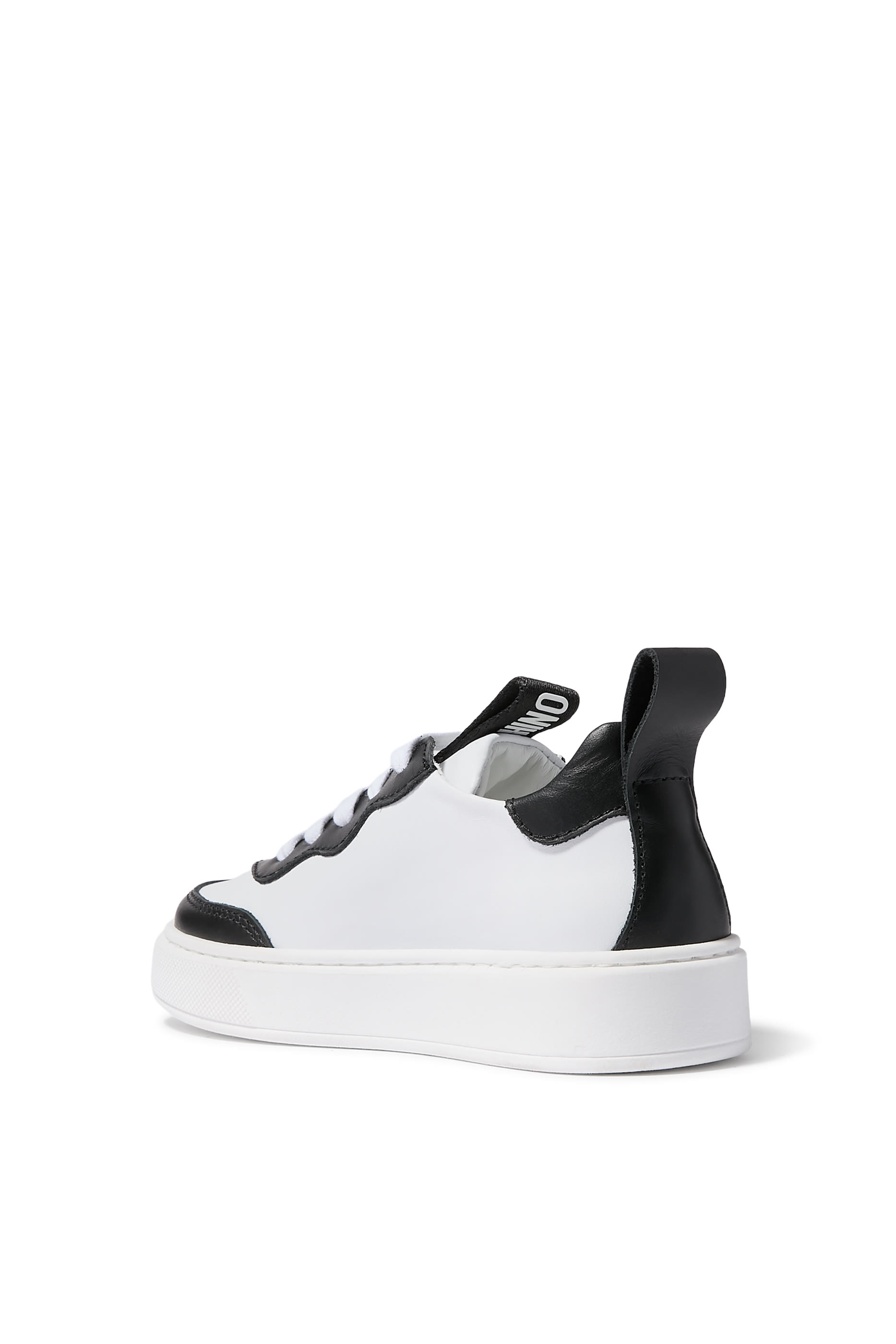 Kids Teddy-Logo Leather Sneakers