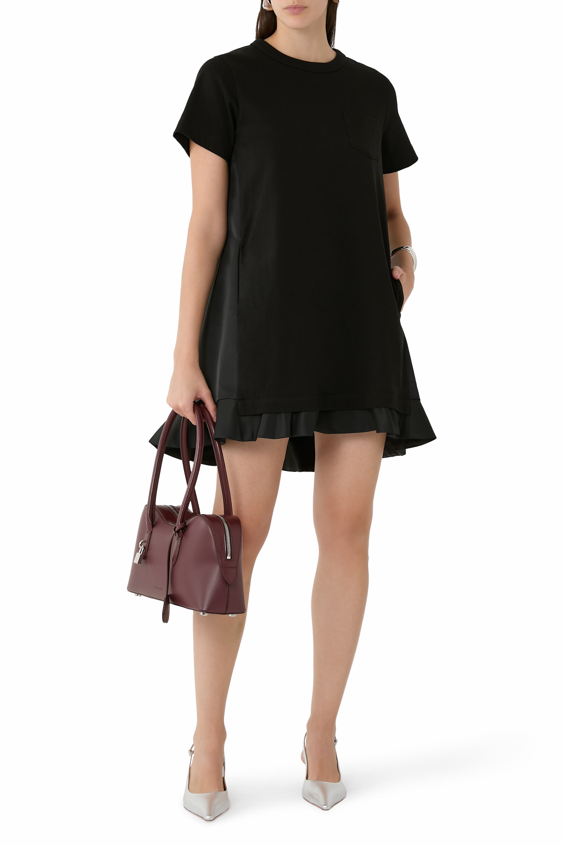 Ruffled Cotton Minidress