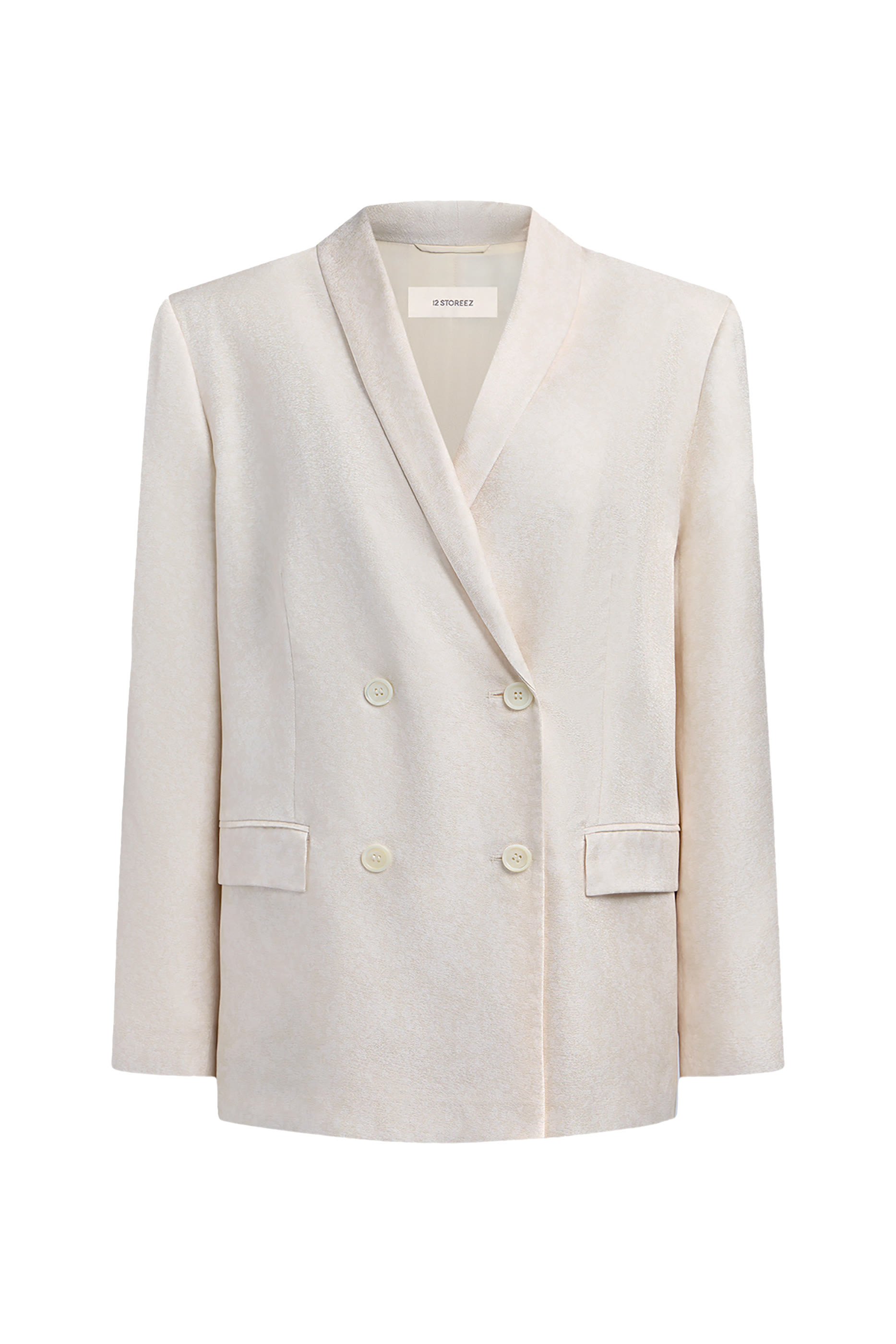 Double-Breasted Linen Blazer