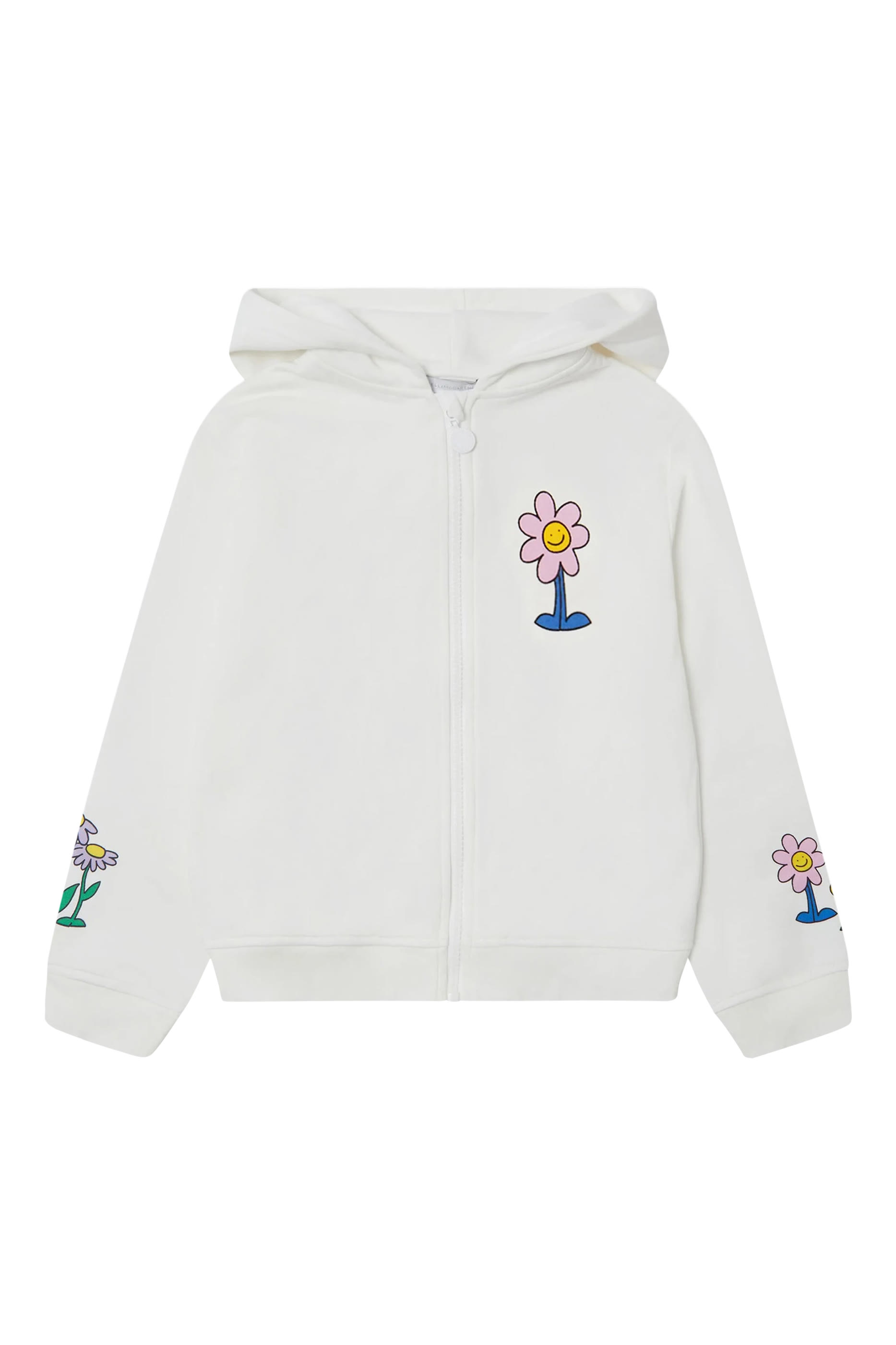 Kids  Flower Graphic Zip-Up Hoodie