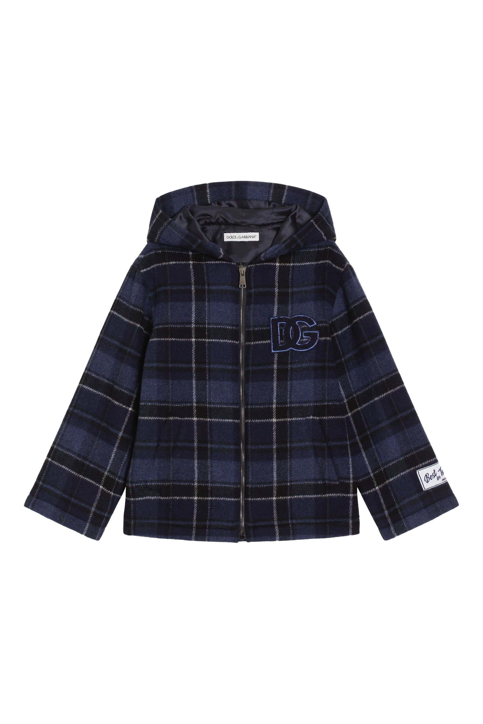 Kids Check Wool Coat