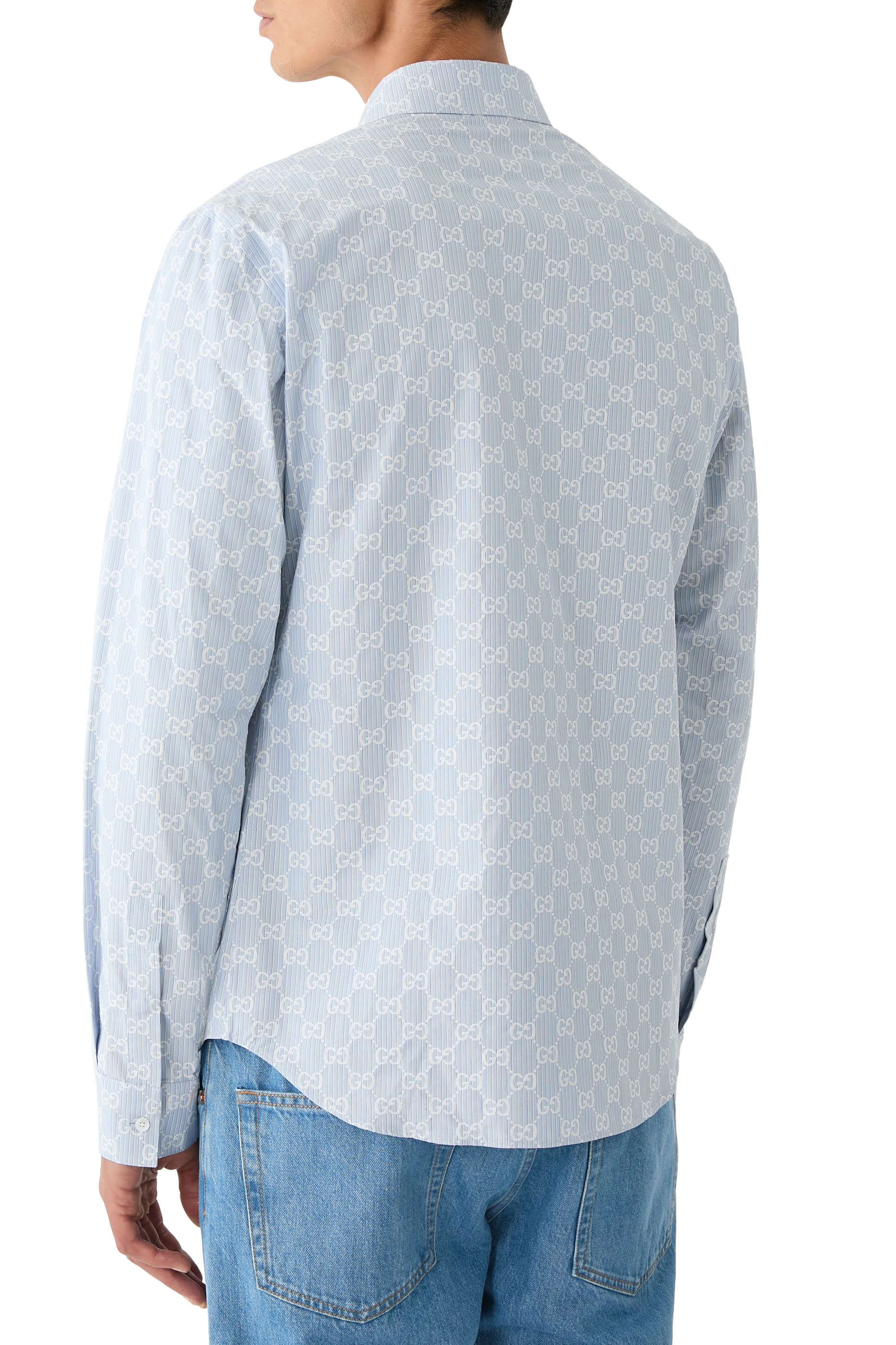  Striped GG Cotton Jacquard Shirt 