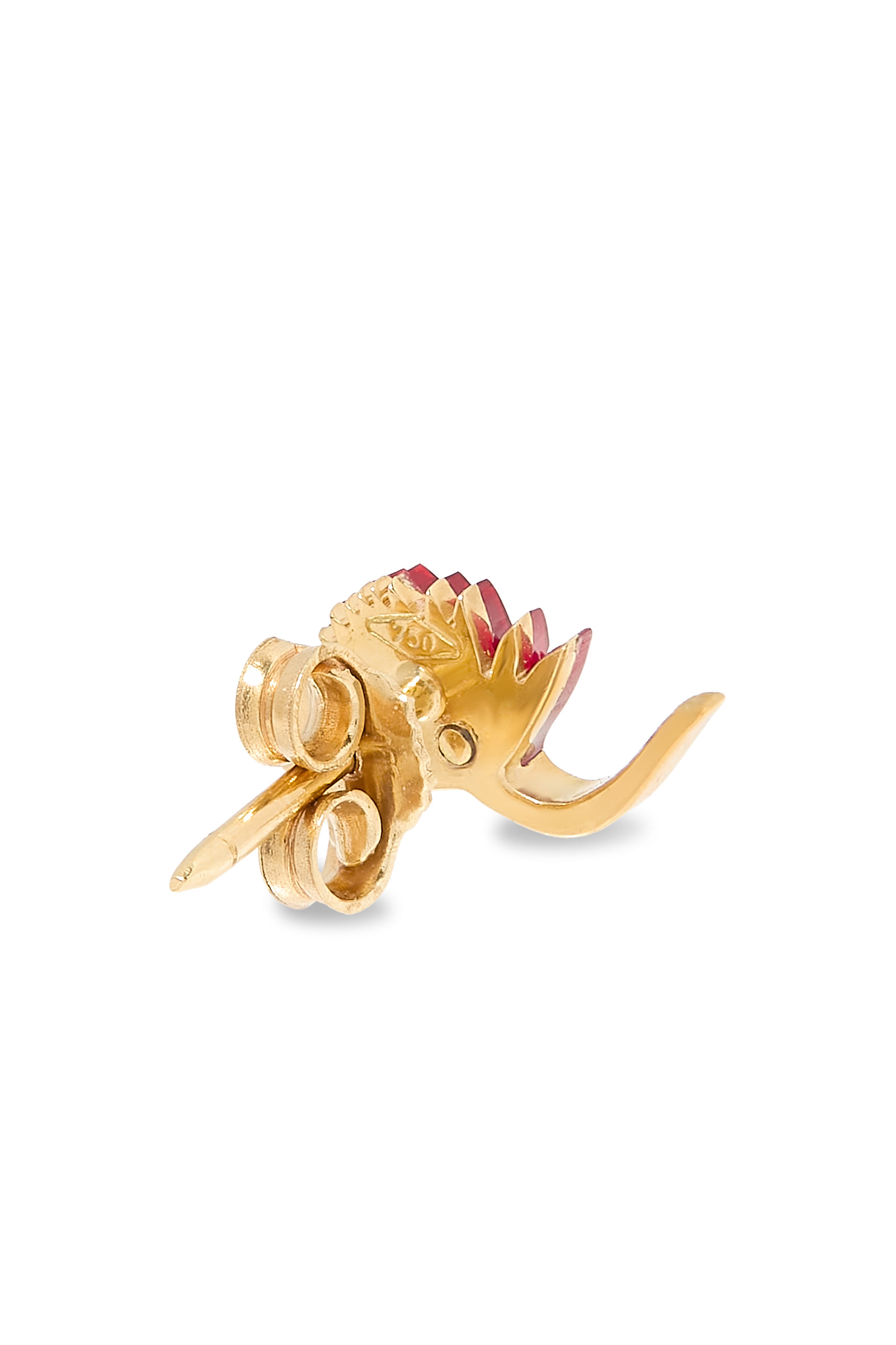 Psychedelia Stud Earrings, 18k Yellow Gold & Diamonds, Agate