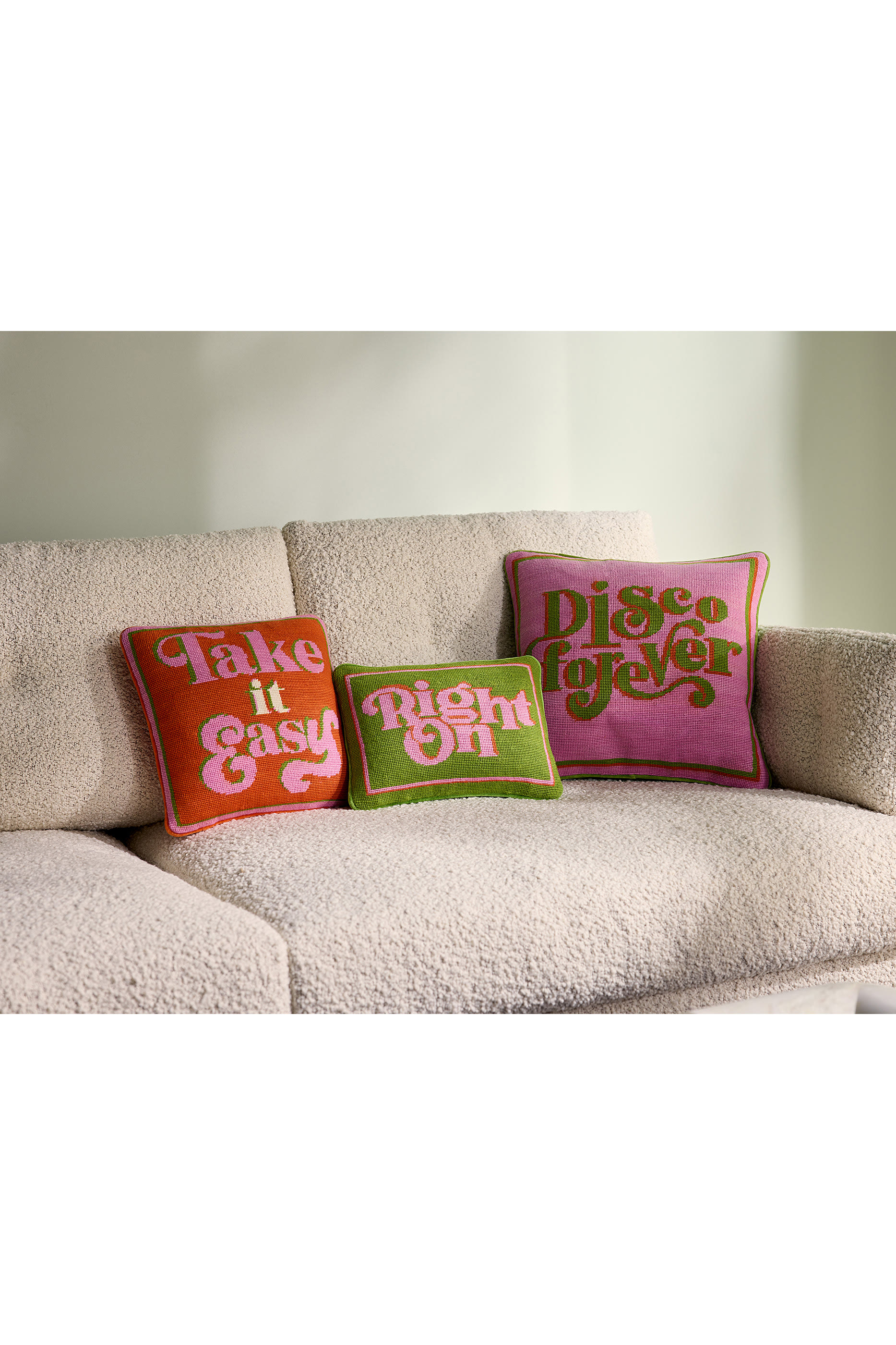 Right On Needlepoint Cushion