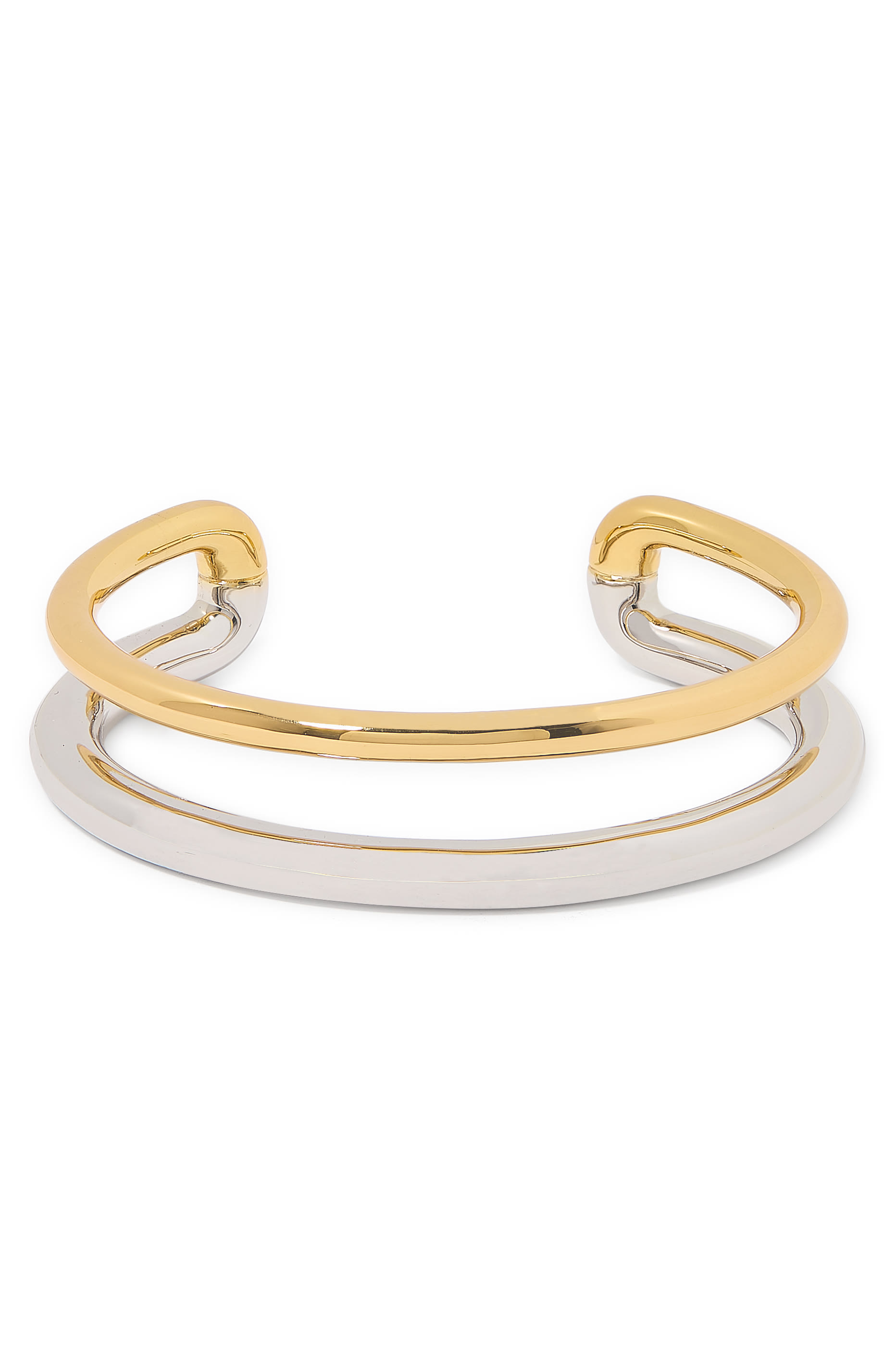 Interlock Cuff Bracelets, Plated Metal