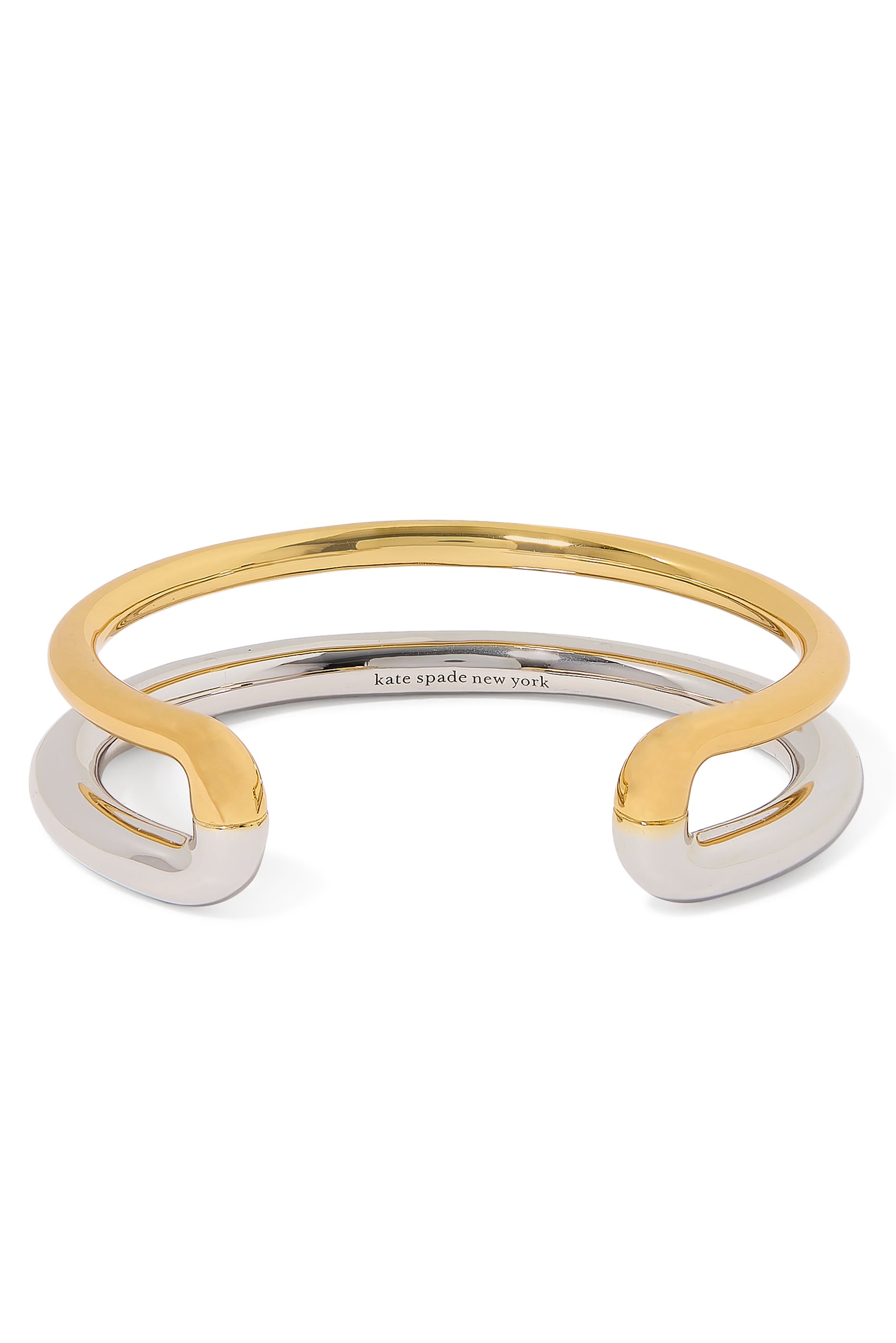 Interlock Cuff Bracelets, Plated Metal