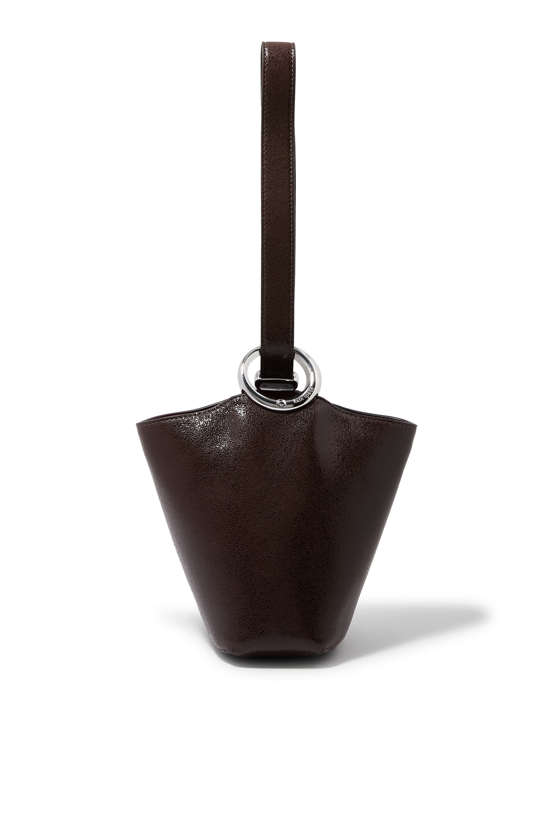 Halo Glazed Leather Mini Bucket Bag