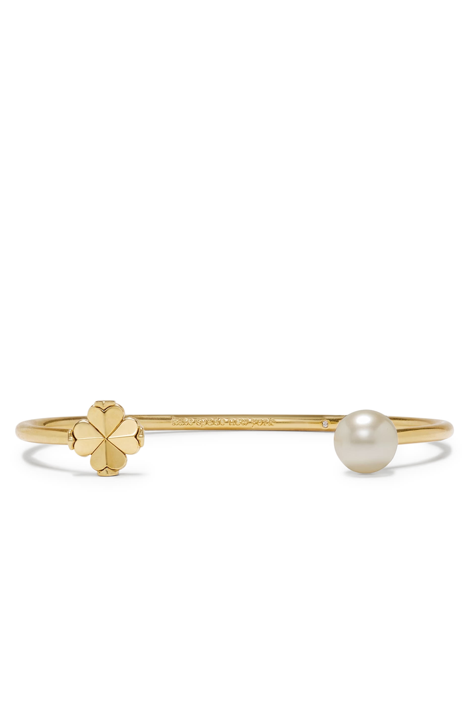 Spade Flower Pearl Cuff