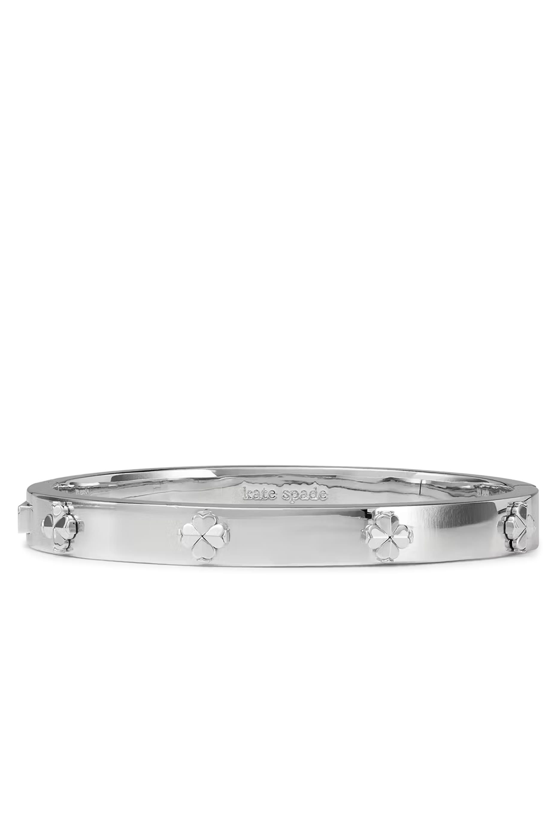 Spade Flower Hinged Bangle
