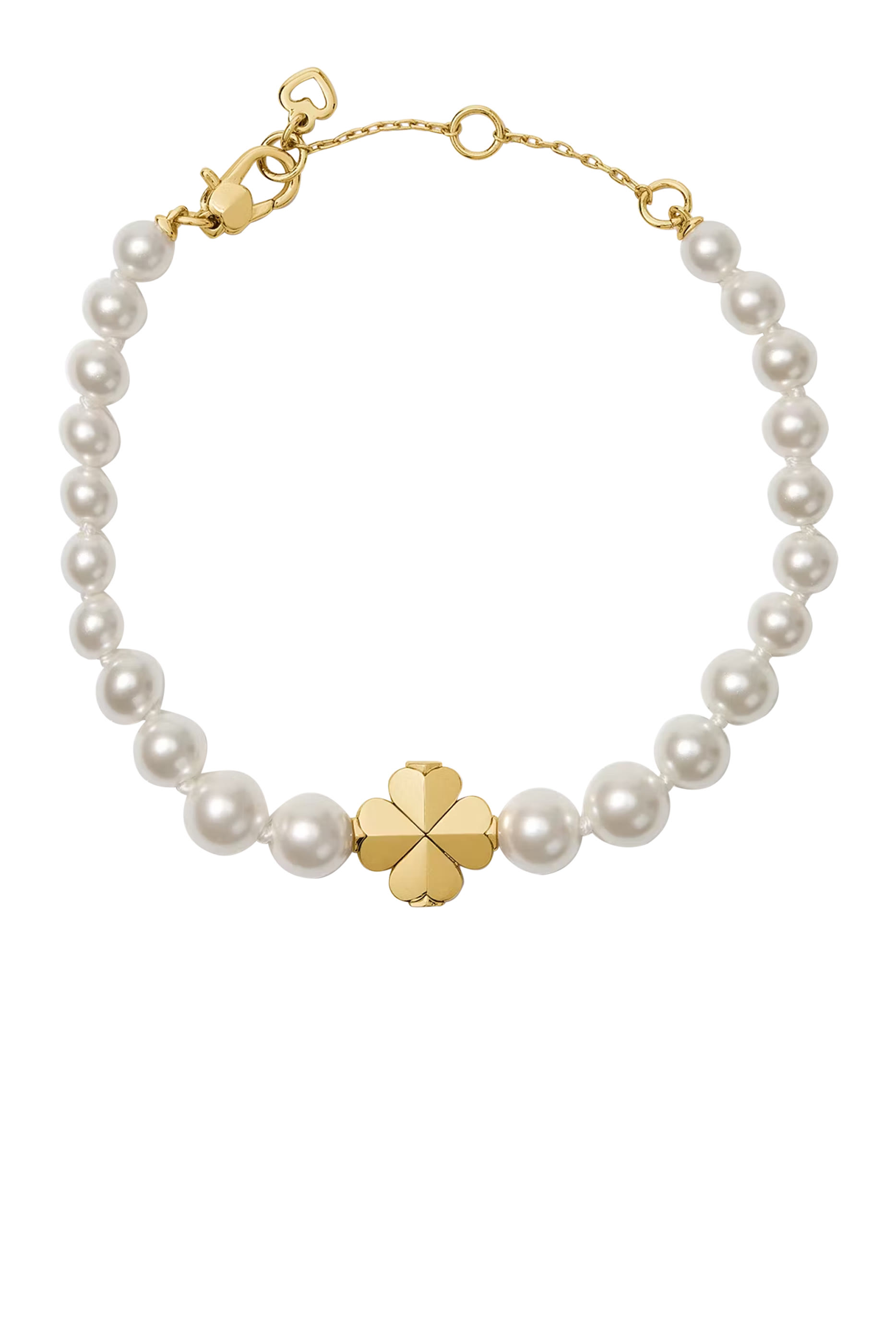 Spade Flower Pearl Bracelet