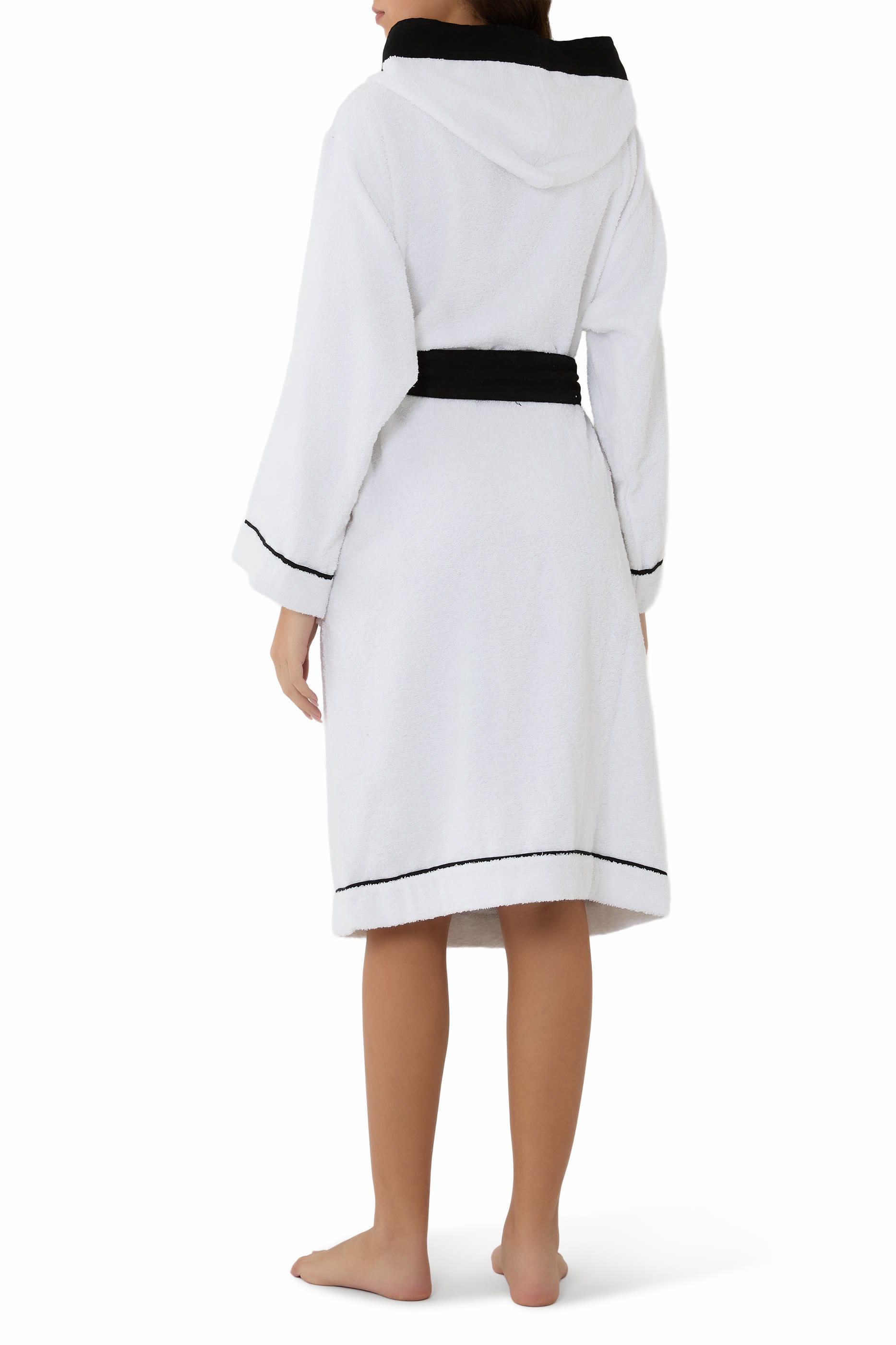 DG Logo Bath Robe with Hoodie
