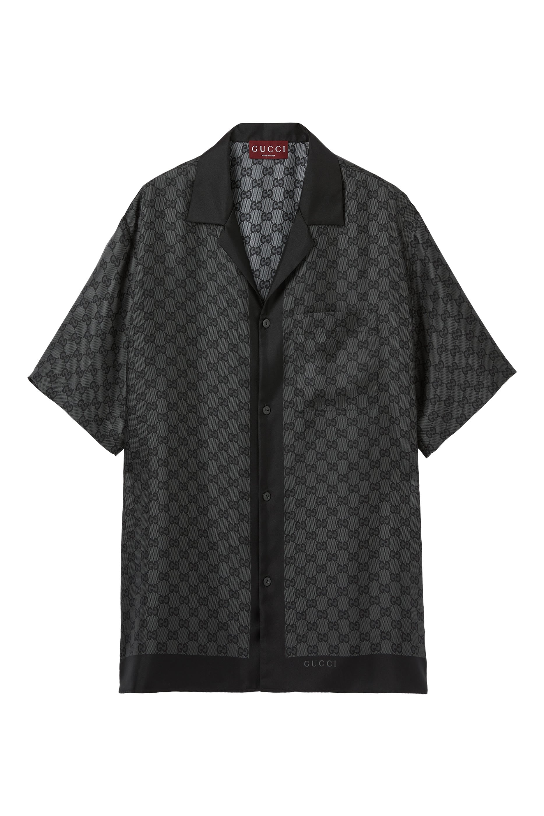 Silk Twill Bowling Shirt 