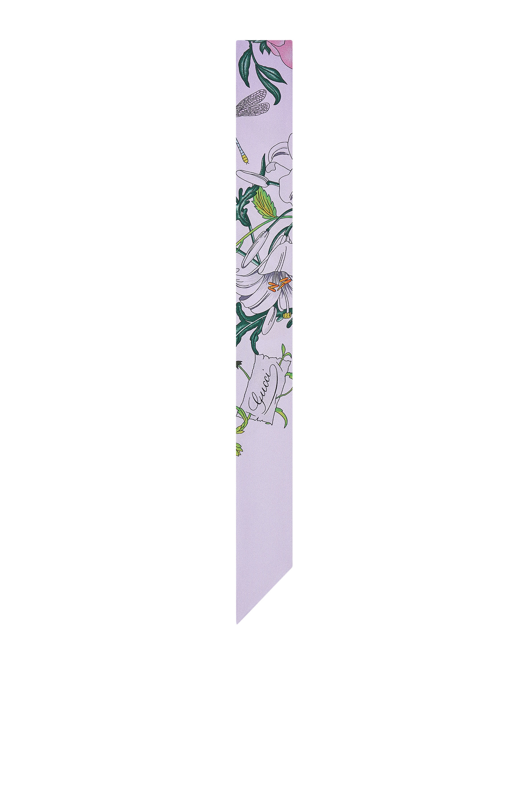  Printed Silk Twill Neck Bow