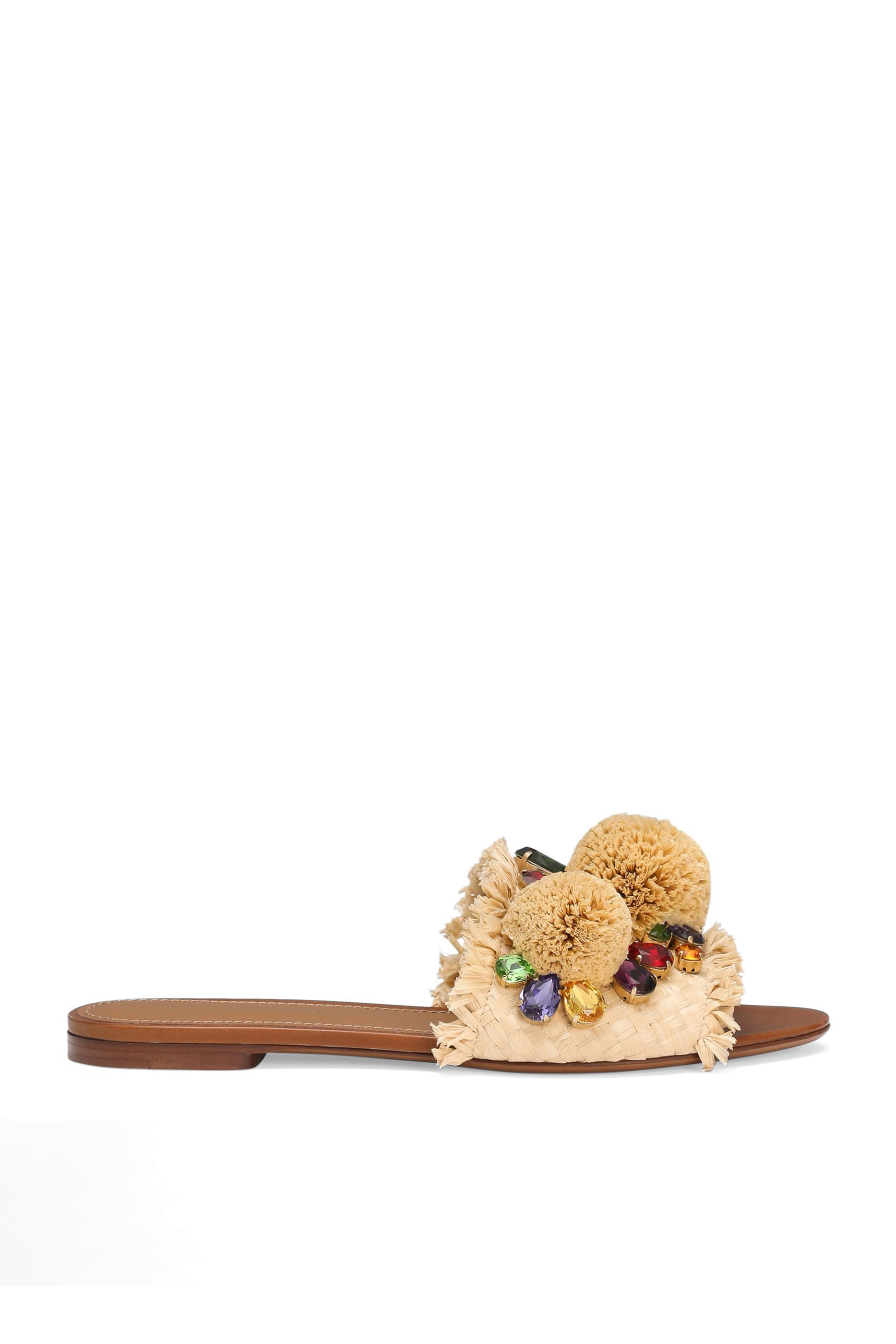  Braided Slippers with Fringes 