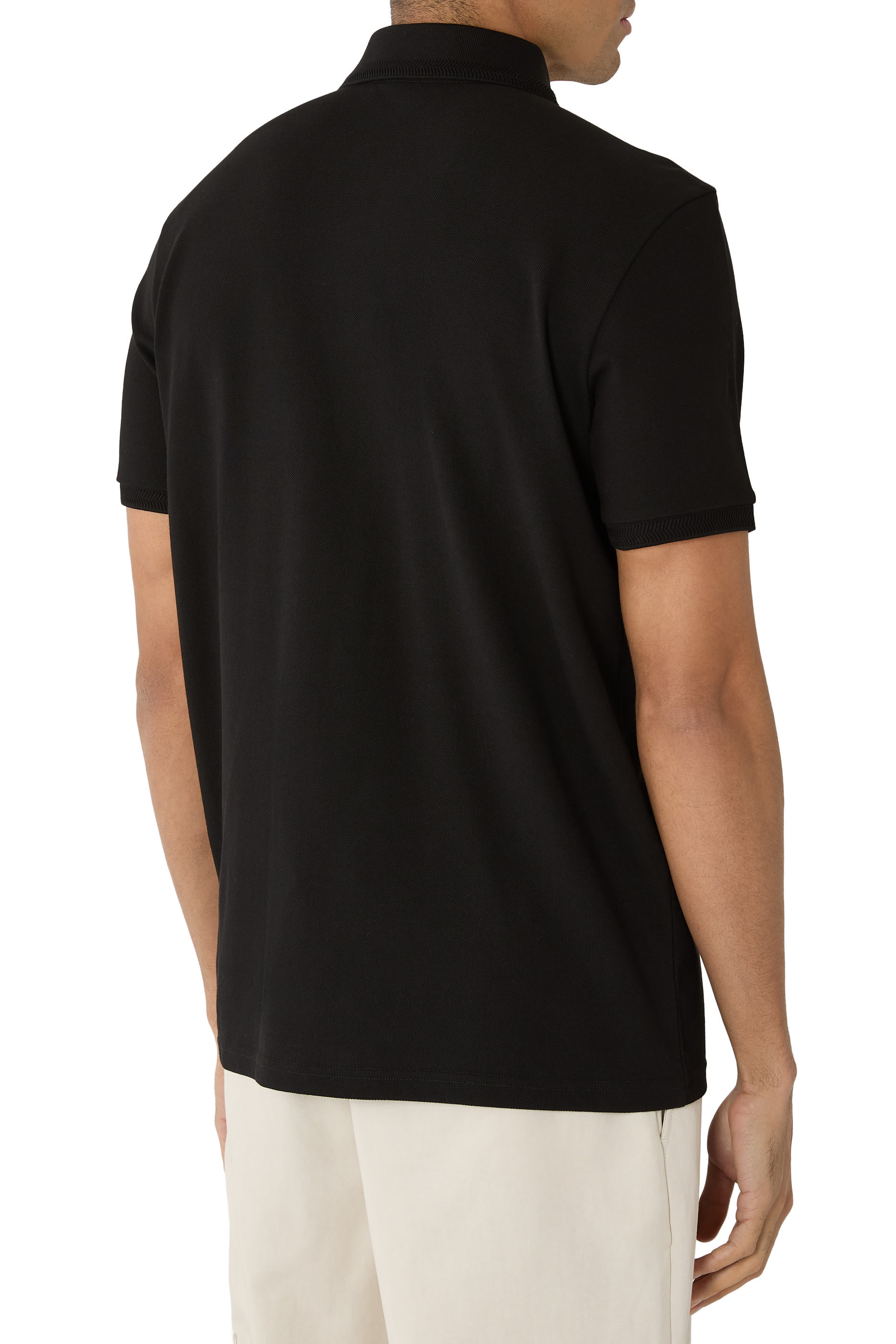  Logo Patch Cotton Piquet Polo Shirt
