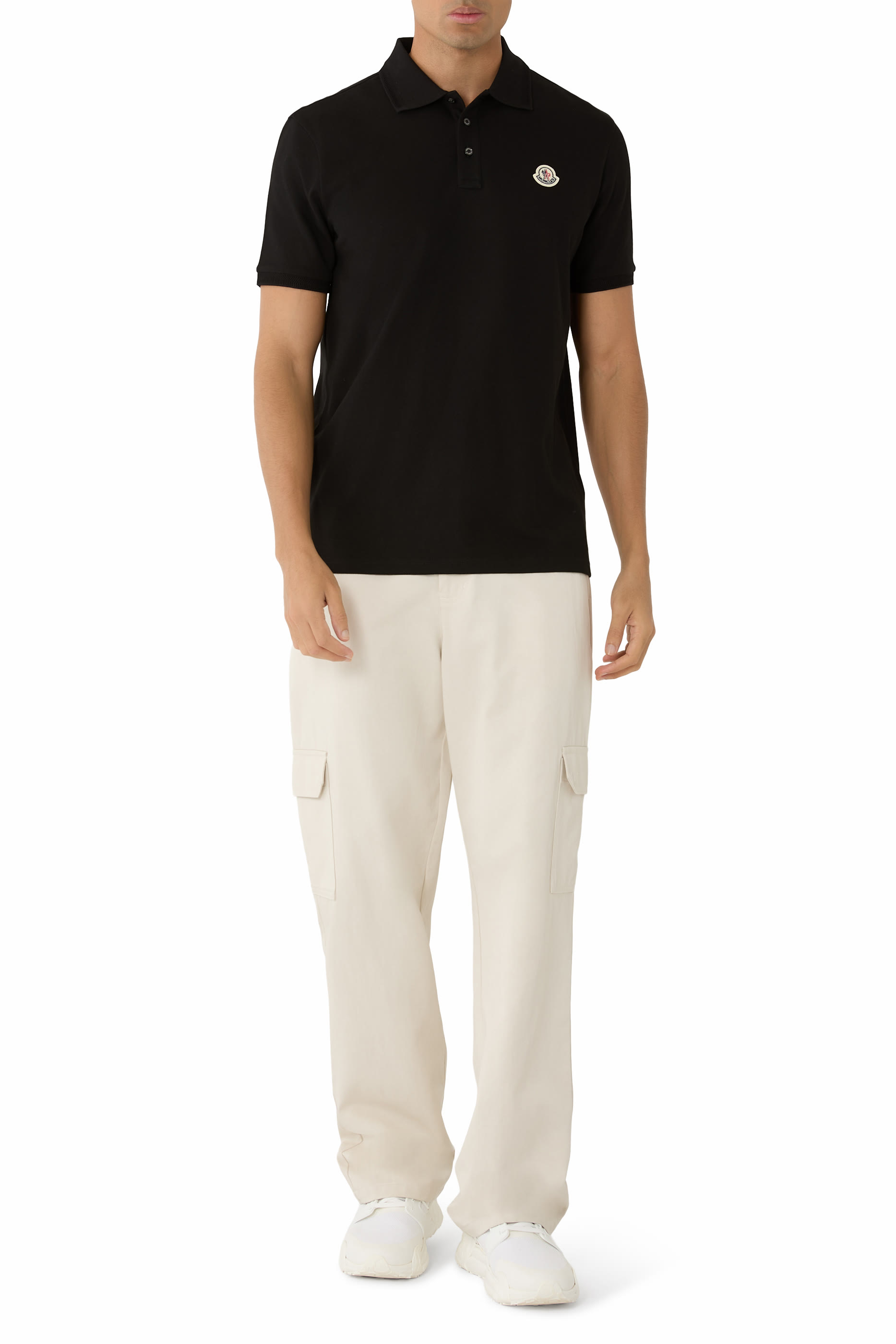  Logo Patch Cotton Piquet Polo Shirt