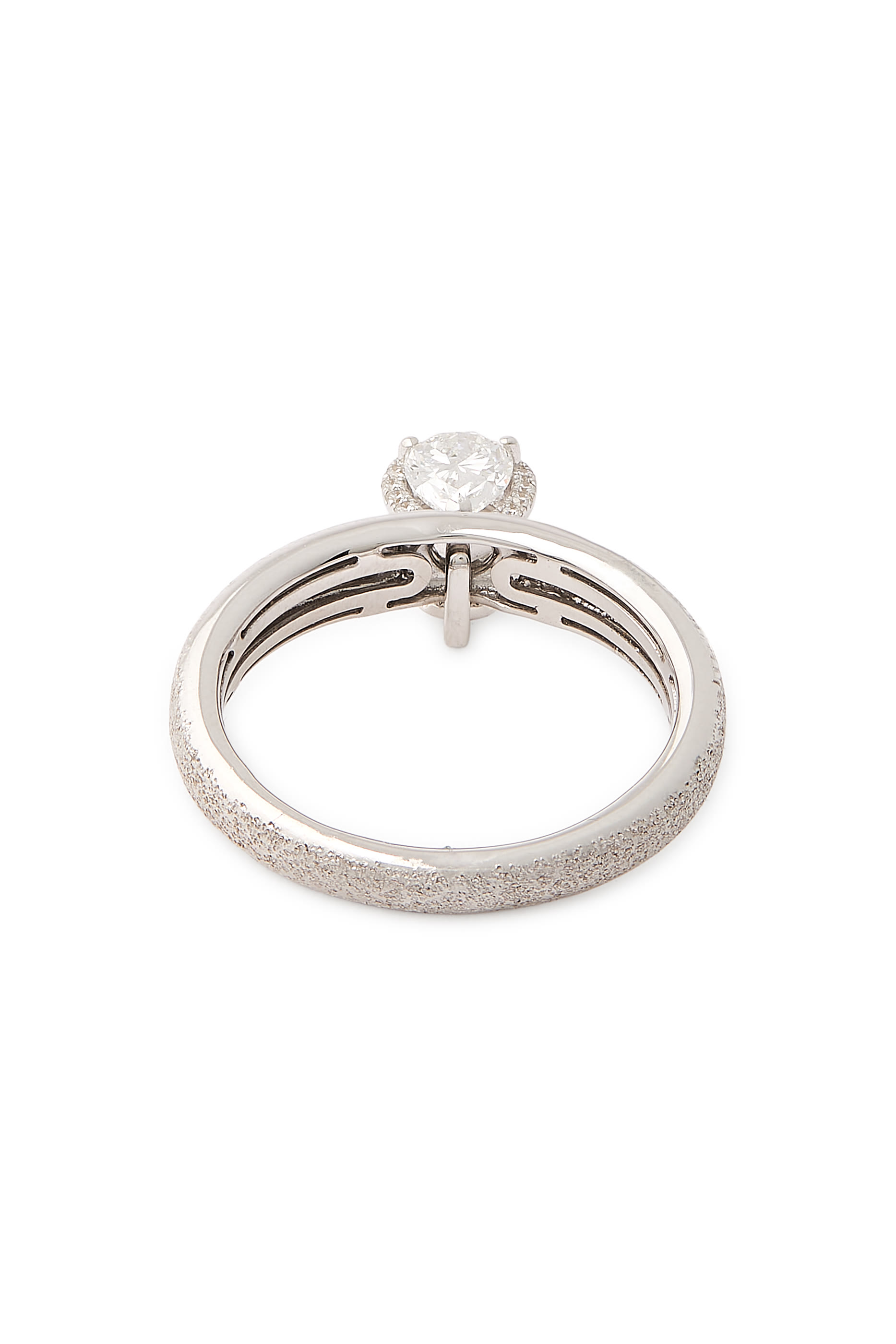 Dusted Chaines Ring, 18k White Gold & Diamonds