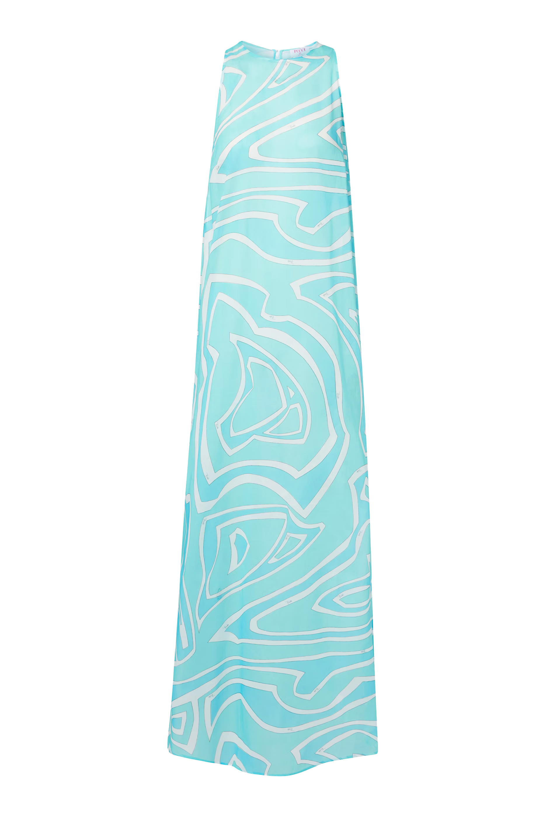 Abito Garza Maxi Semi-Sheer Dress