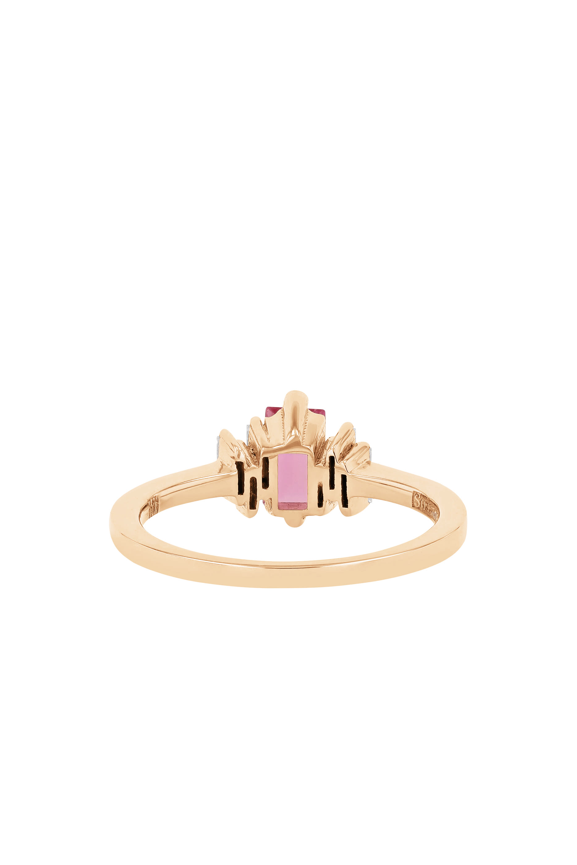  One of a Kind Ring, 18K Rose Gold with Sapphire & Diamonds