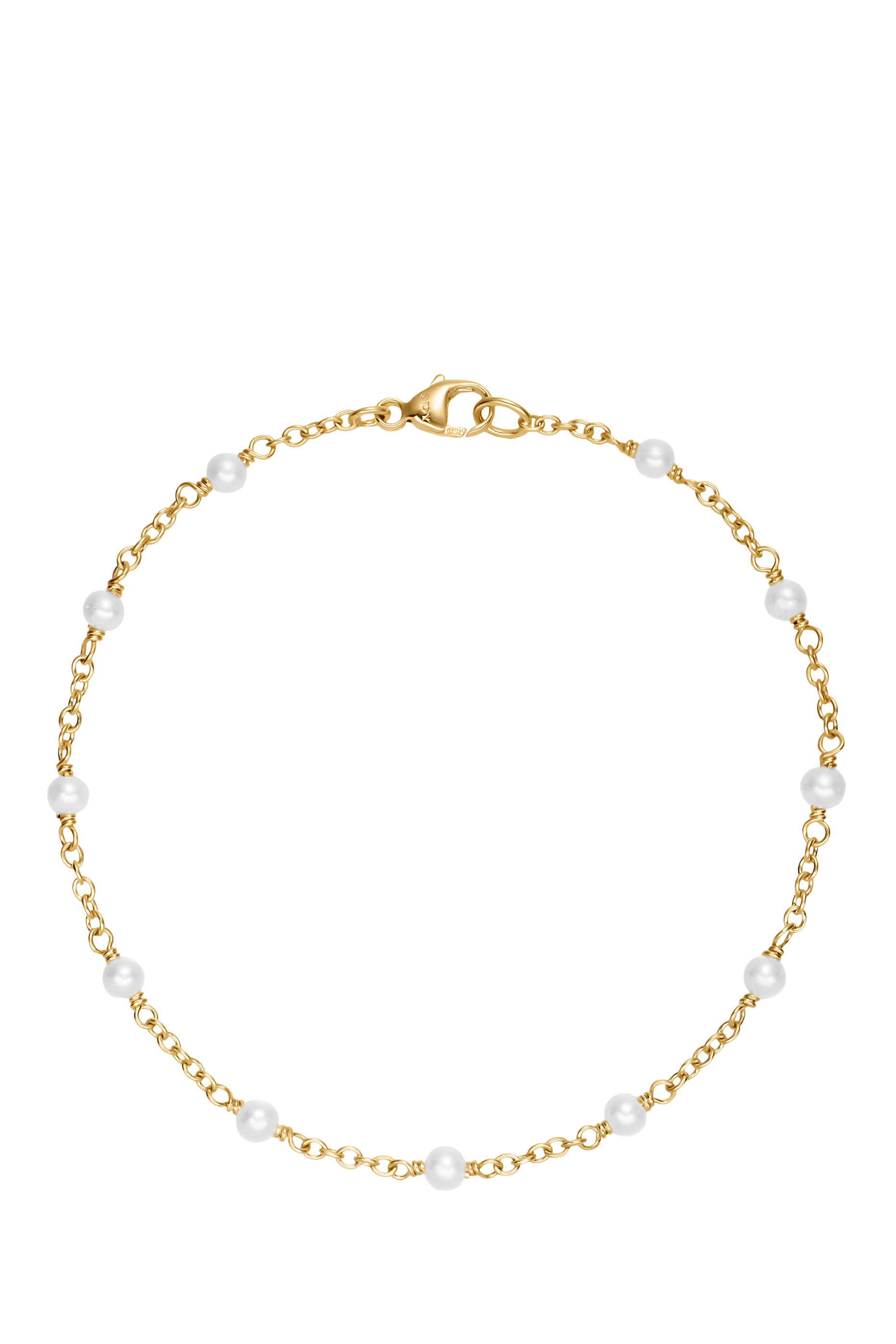 Pearl Classics Station Bracelet, 18k Yellow Gold & Pearls