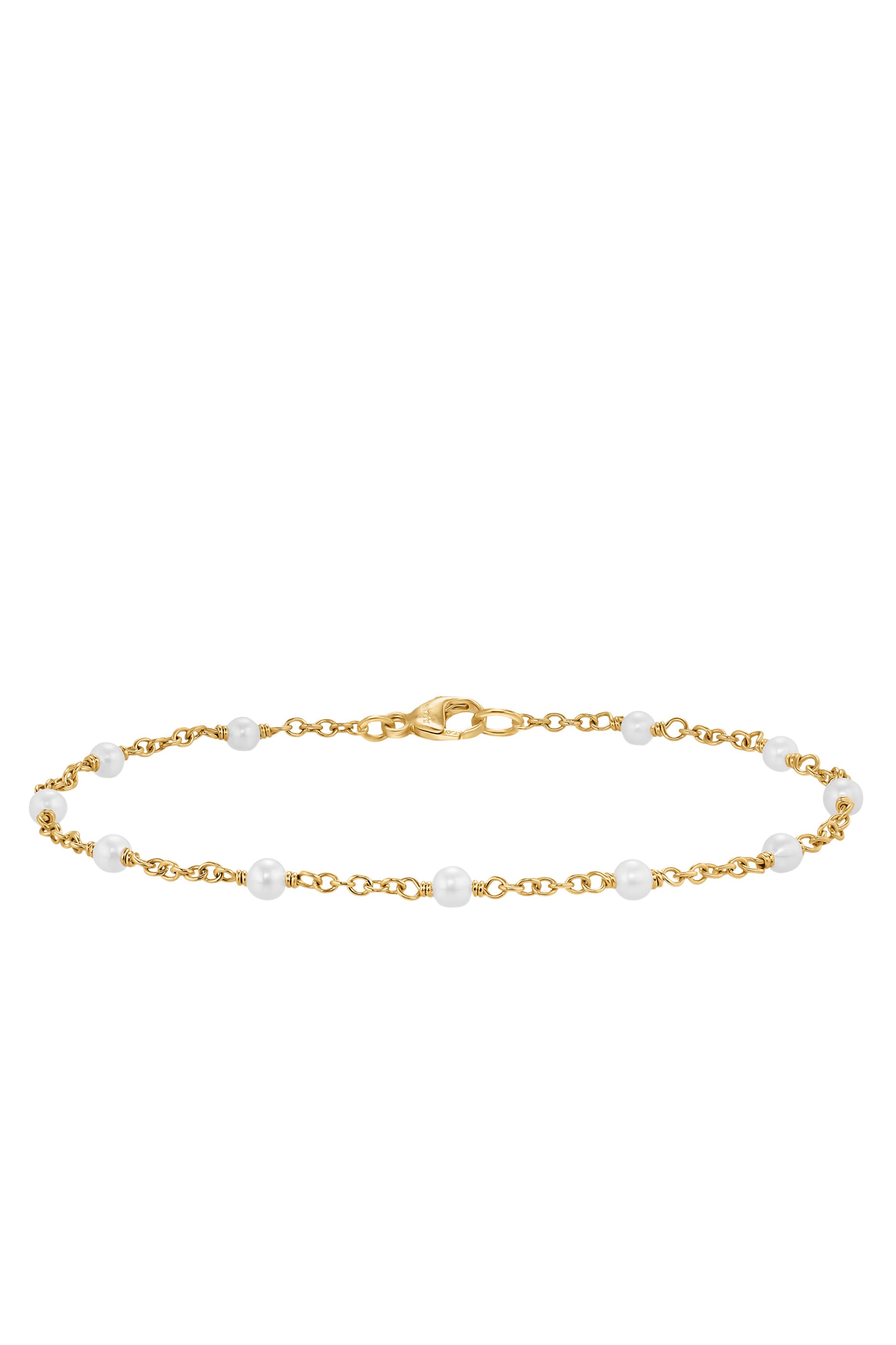 Pearl Classics Station Bracelet, 18k Yellow Gold & Pearls