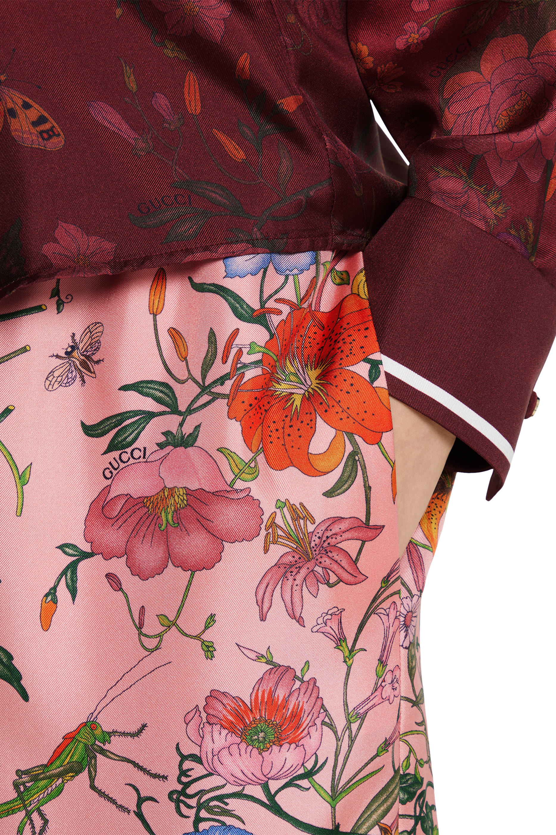 Printed Silk Pants