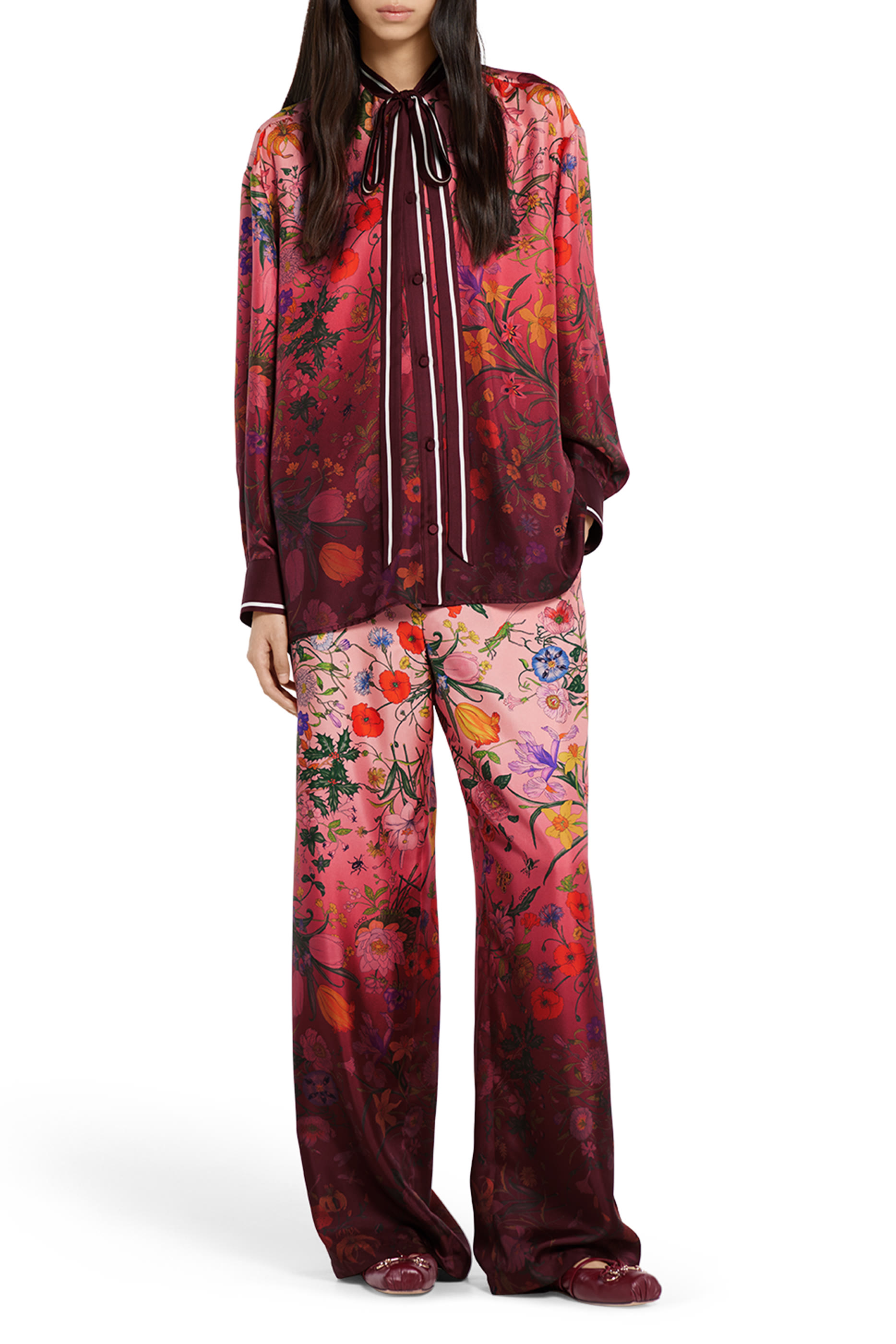Printed Silk Pants