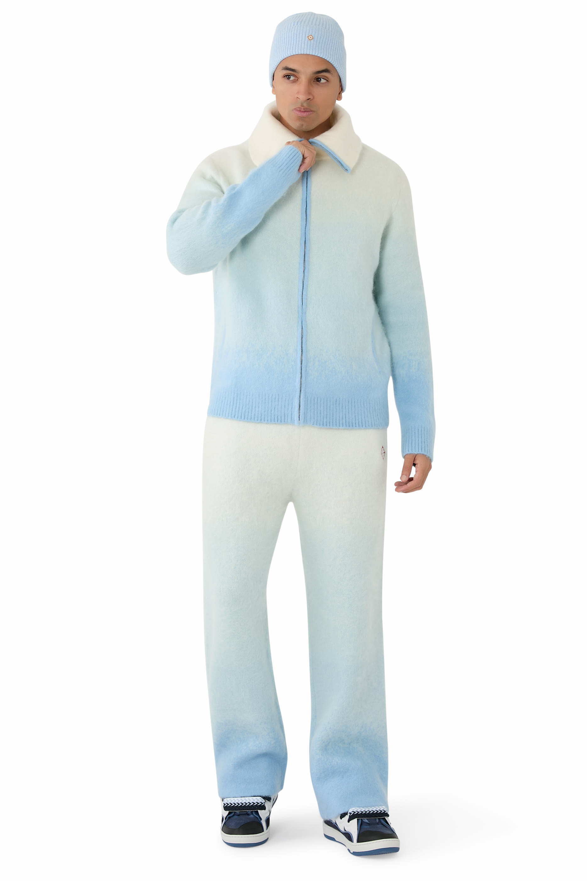 Fluffy Gradient Mohair Trousers